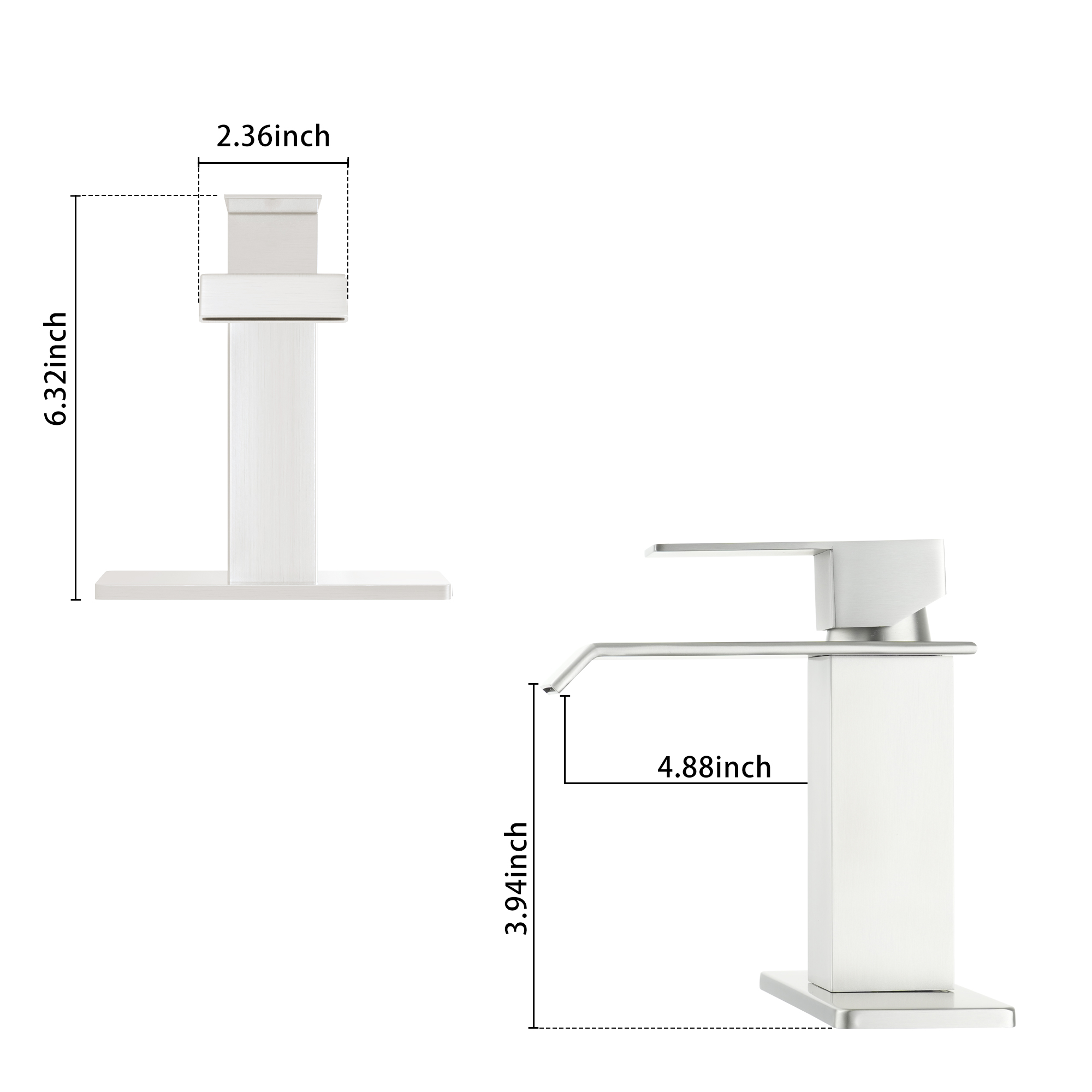 Waterfall Spout Bathroom Faucet,Single Handle Bathroom Vanity Sink Faucet