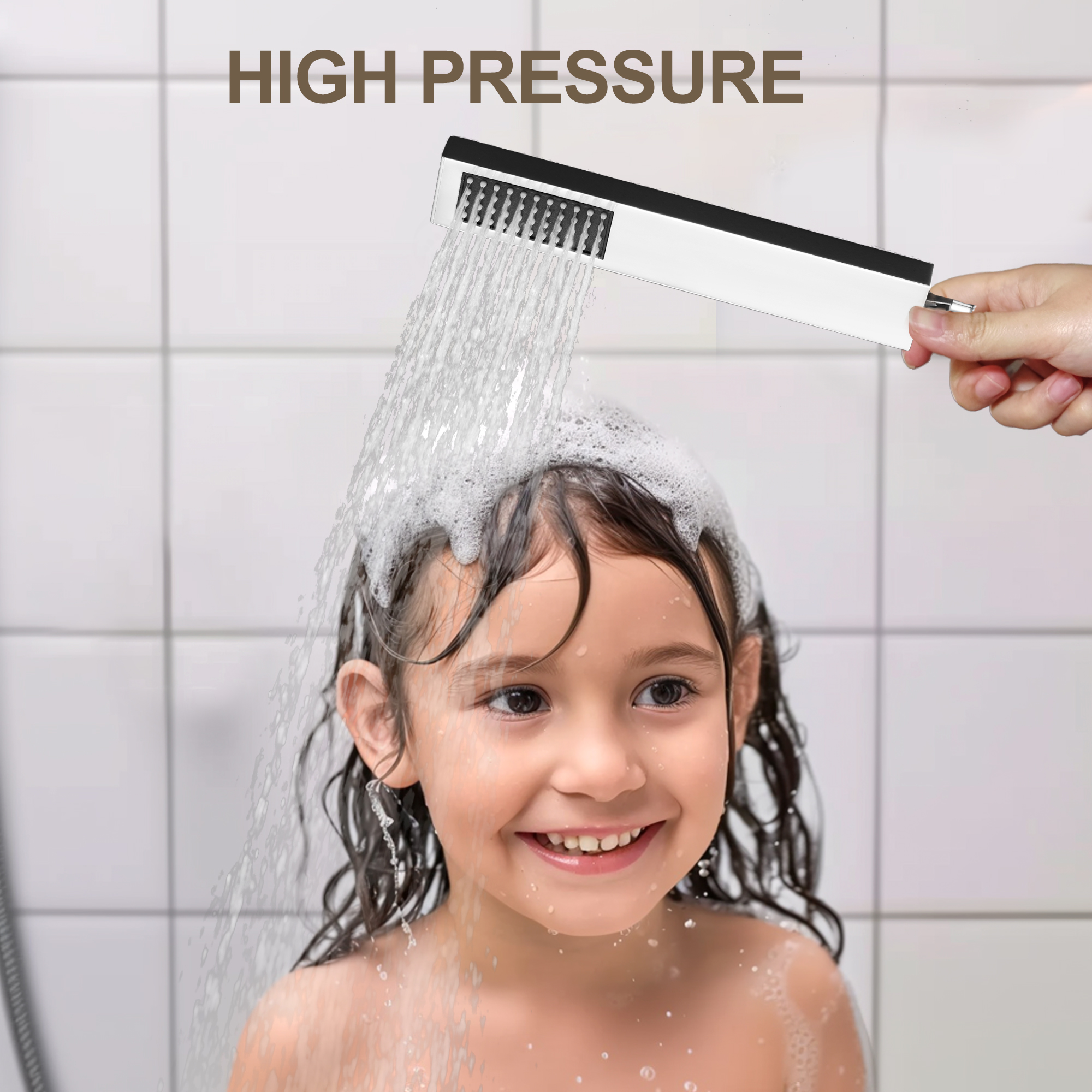 12" Thermostatic LED Shower System Wall-Mount Rain Showerhead with 6 Body Jets