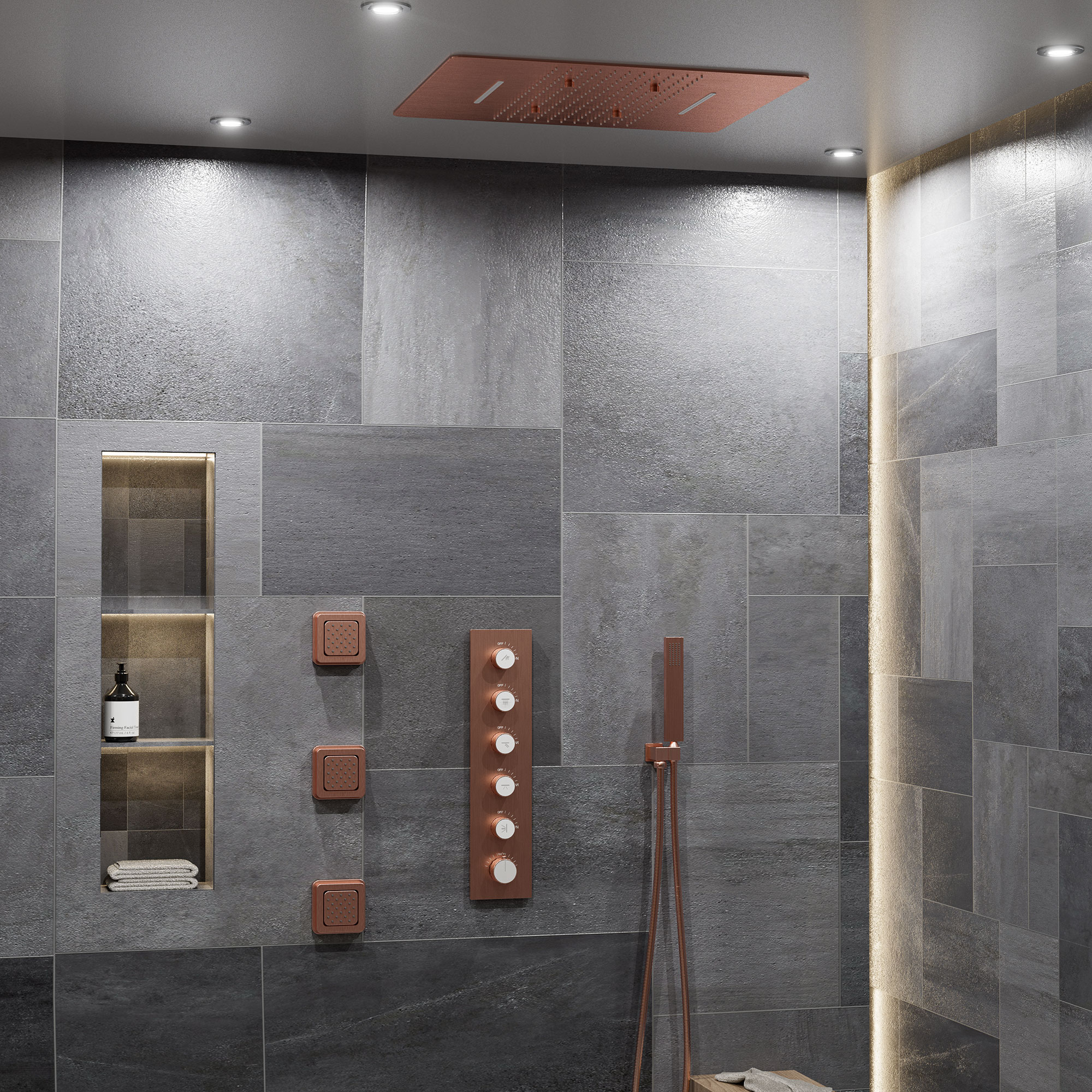 Multifunctional Concealed Luxury Shower | Premium Overhead Spray Multifunctional Concealed Luxury Shower | Premium Overhead Spray