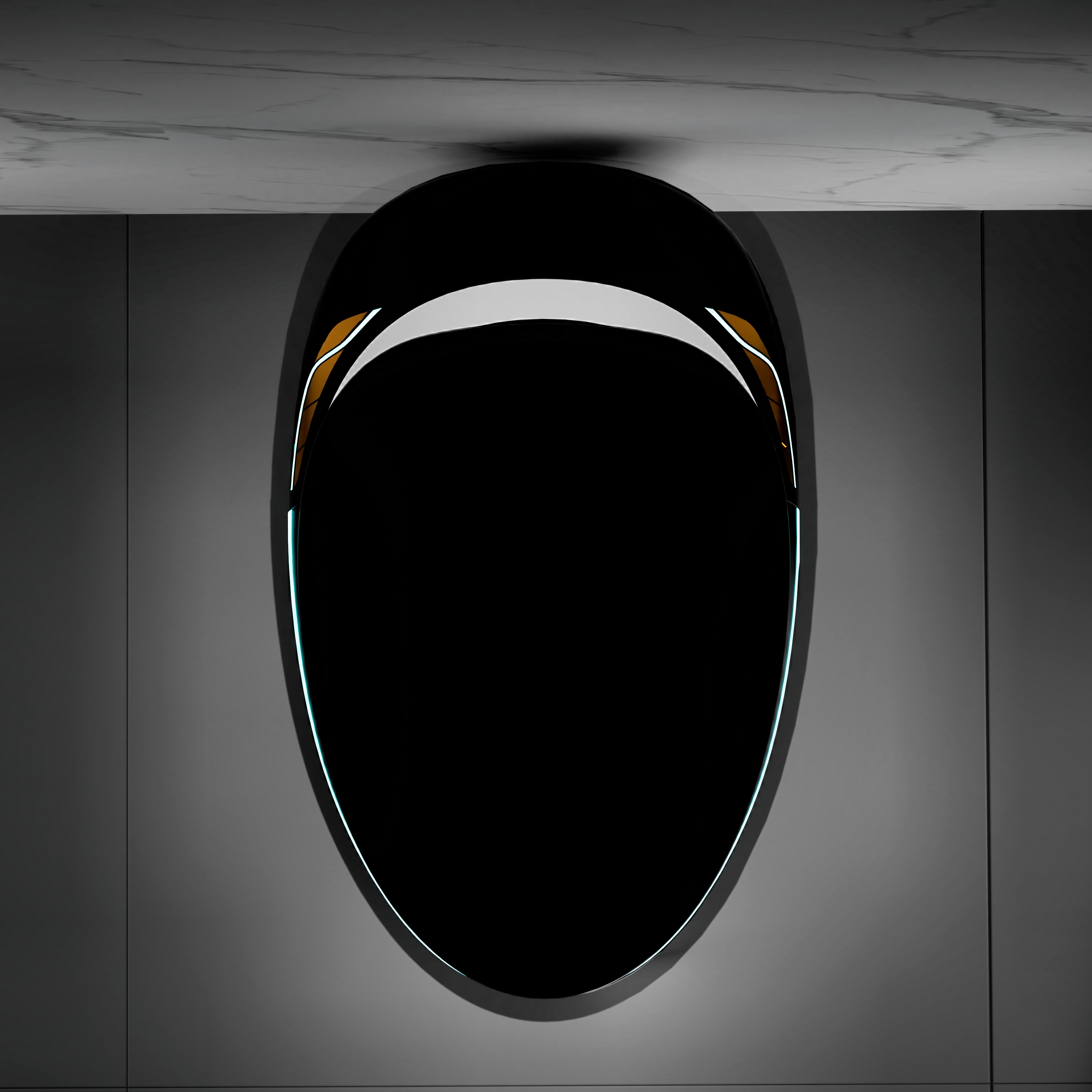 Smart Egg-Shaped Toilet with Built-in Bidet and Soft Ambient Light