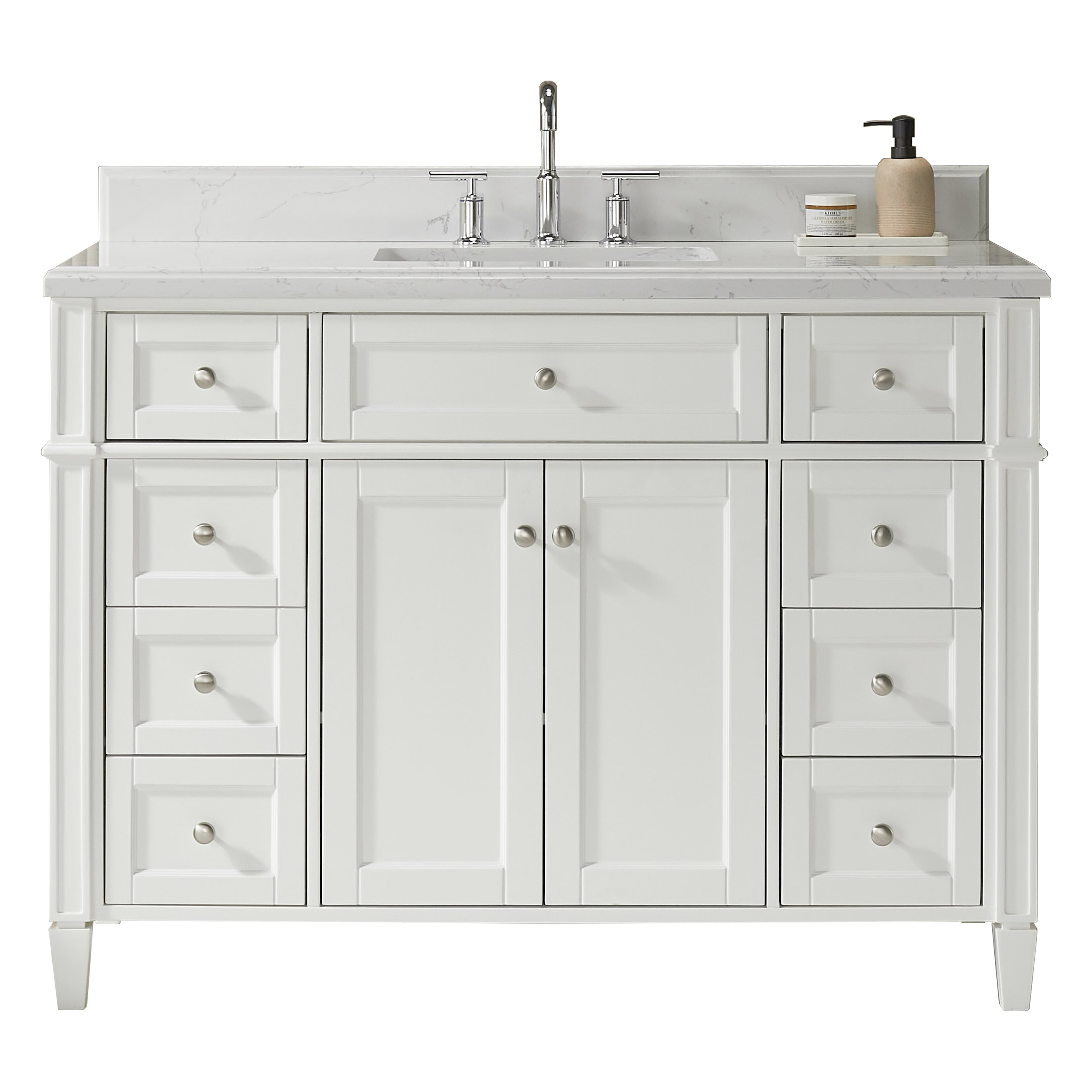 Fully Assembled 18"-60" Freestanding Bathroom Vanity with Integrated Top