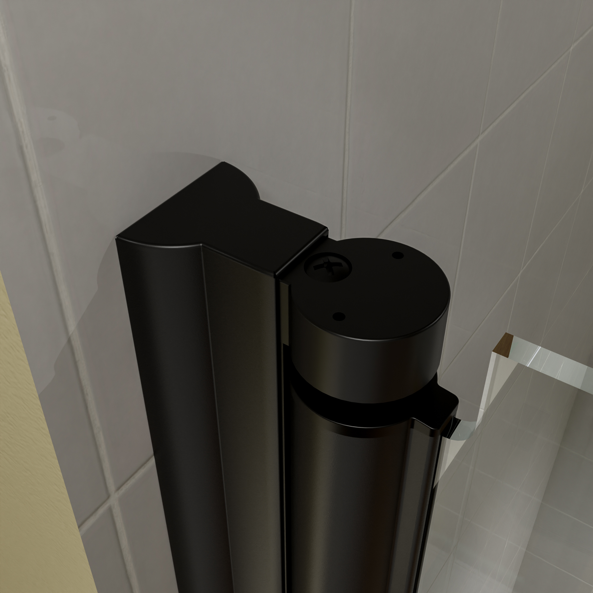 34"x72" Folding Shower Door with Tempered Glass with Adjustable Width