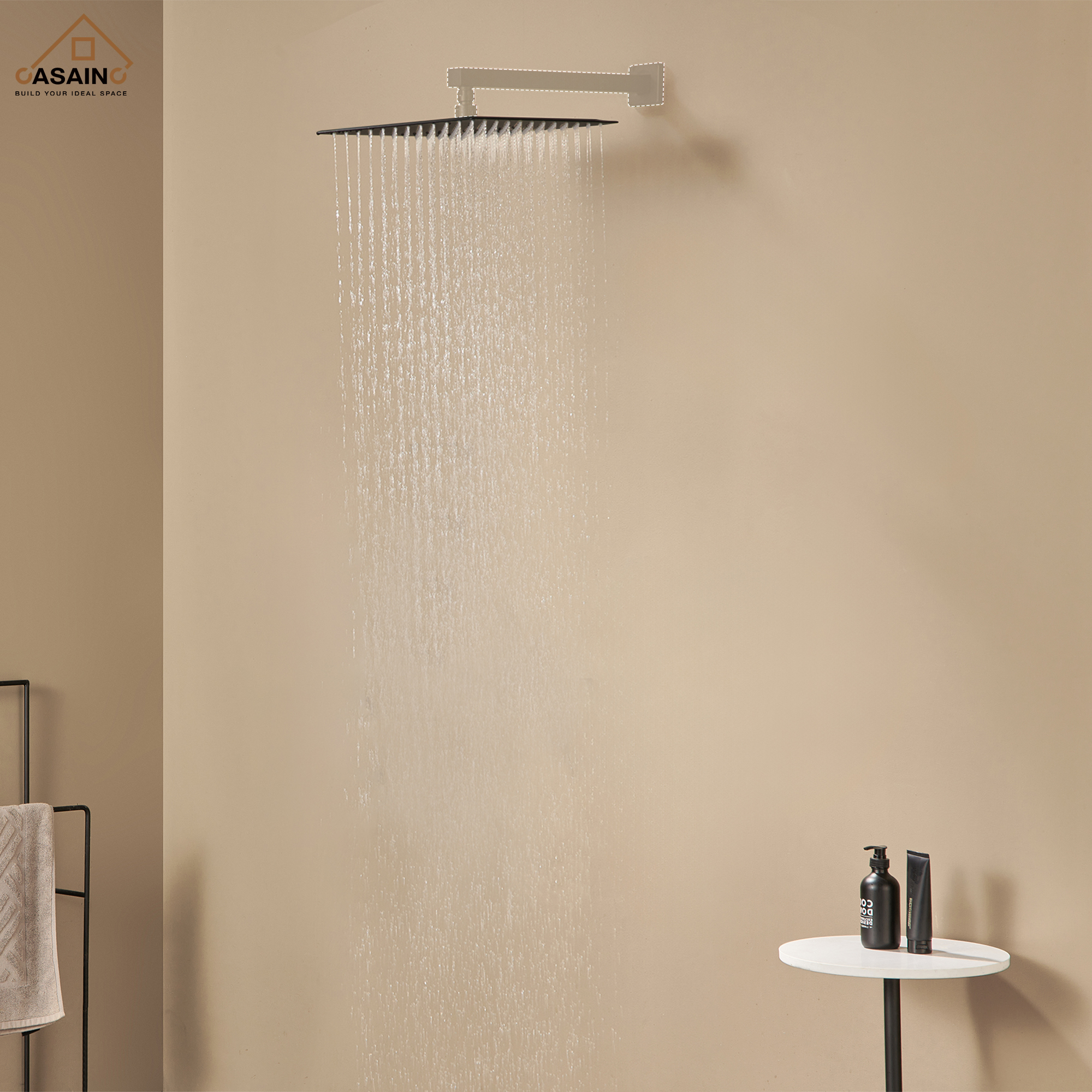 10"/12" Rain Shower Head Stainless Steel Square Showerhead