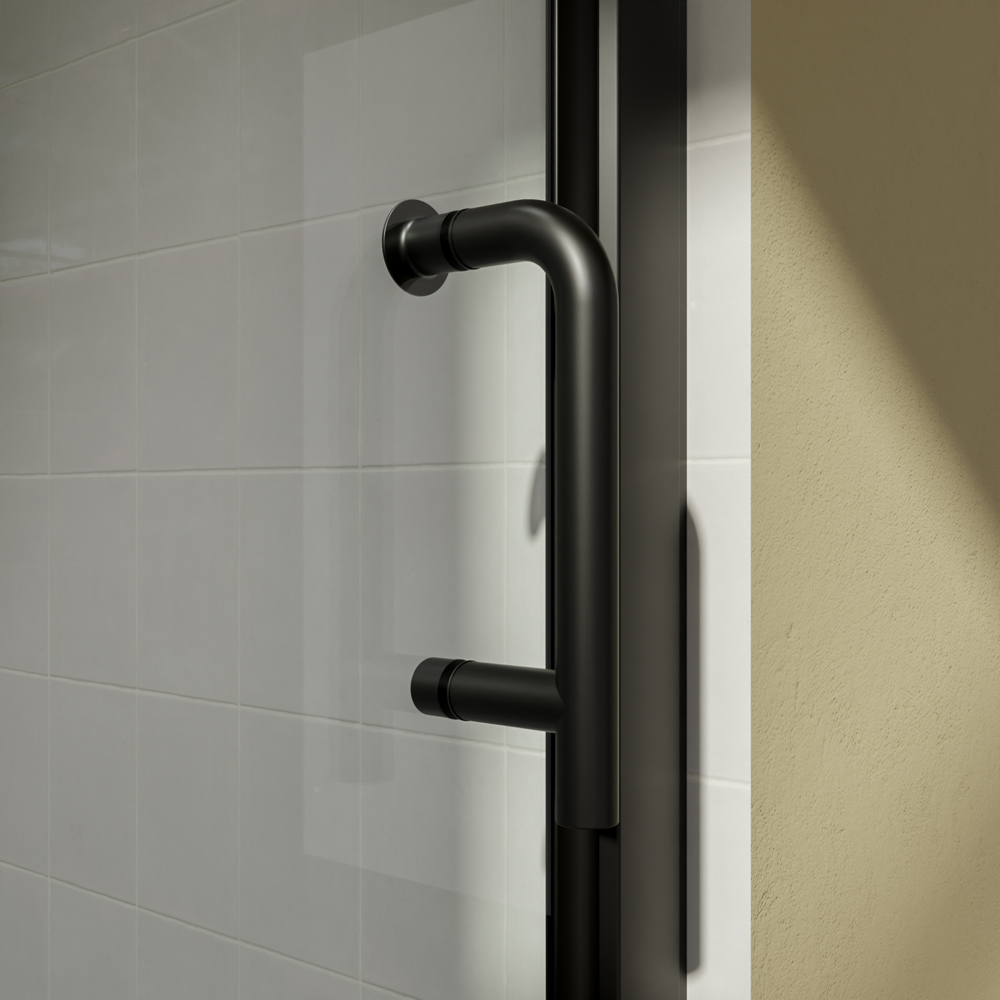 34"x72" Folding Shower Door with Tempered Glass with Adjustable Width