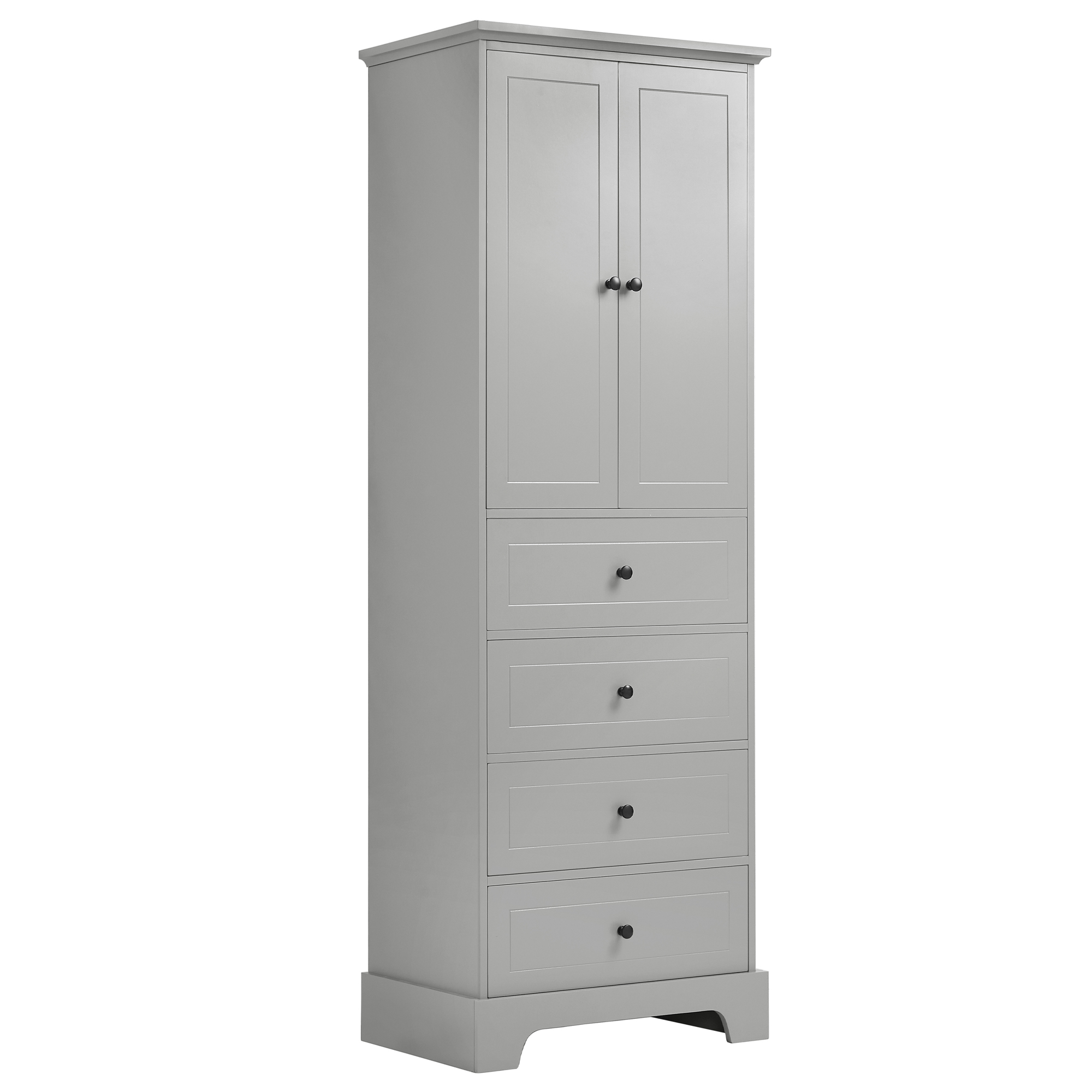 Bathroom Storage Cabinet with Drawers & Adjustable Shelves