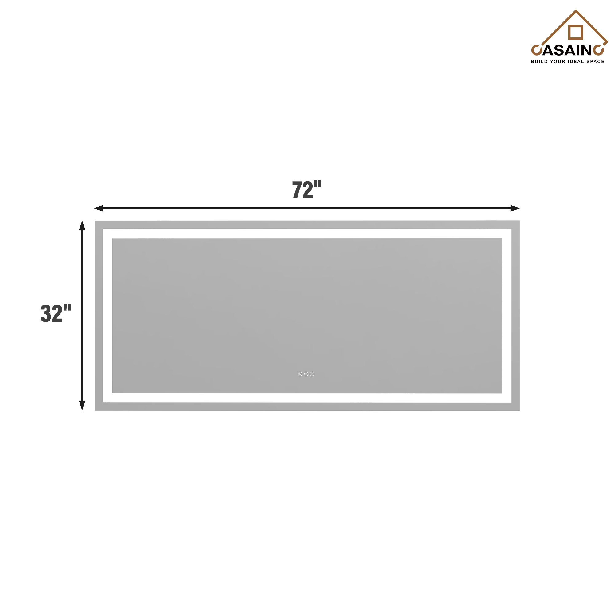 Tempered RGB LED Bathroom Mirror with Smart Controls & Anti-Fog