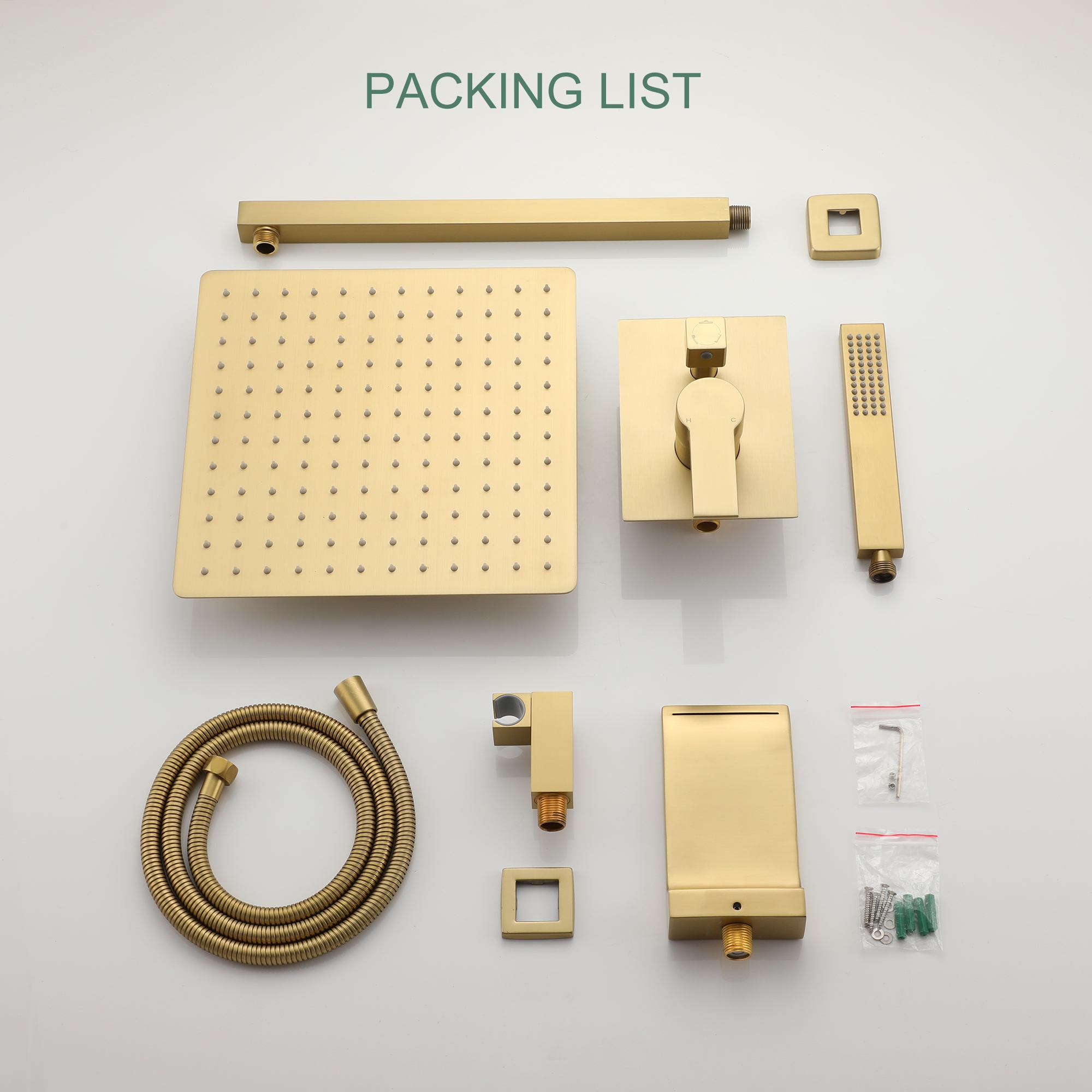 10-inch/12inch Rain Shower System With Handeld & Tub Spout