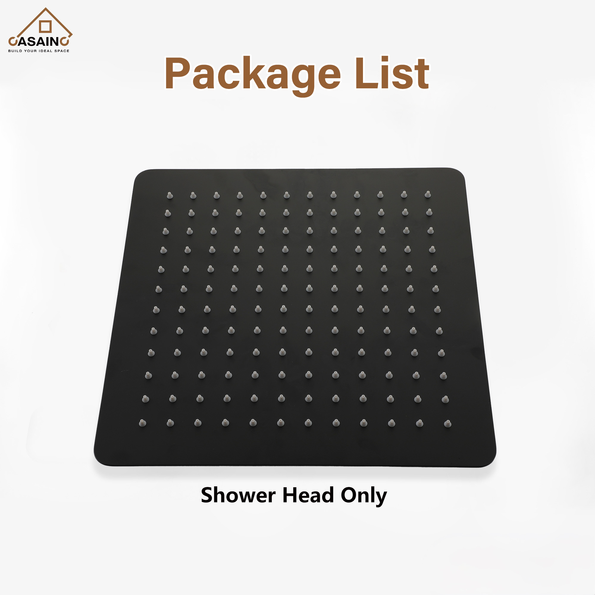 10"/12" Rain Shower Head Stainless Steel Square Showerhead