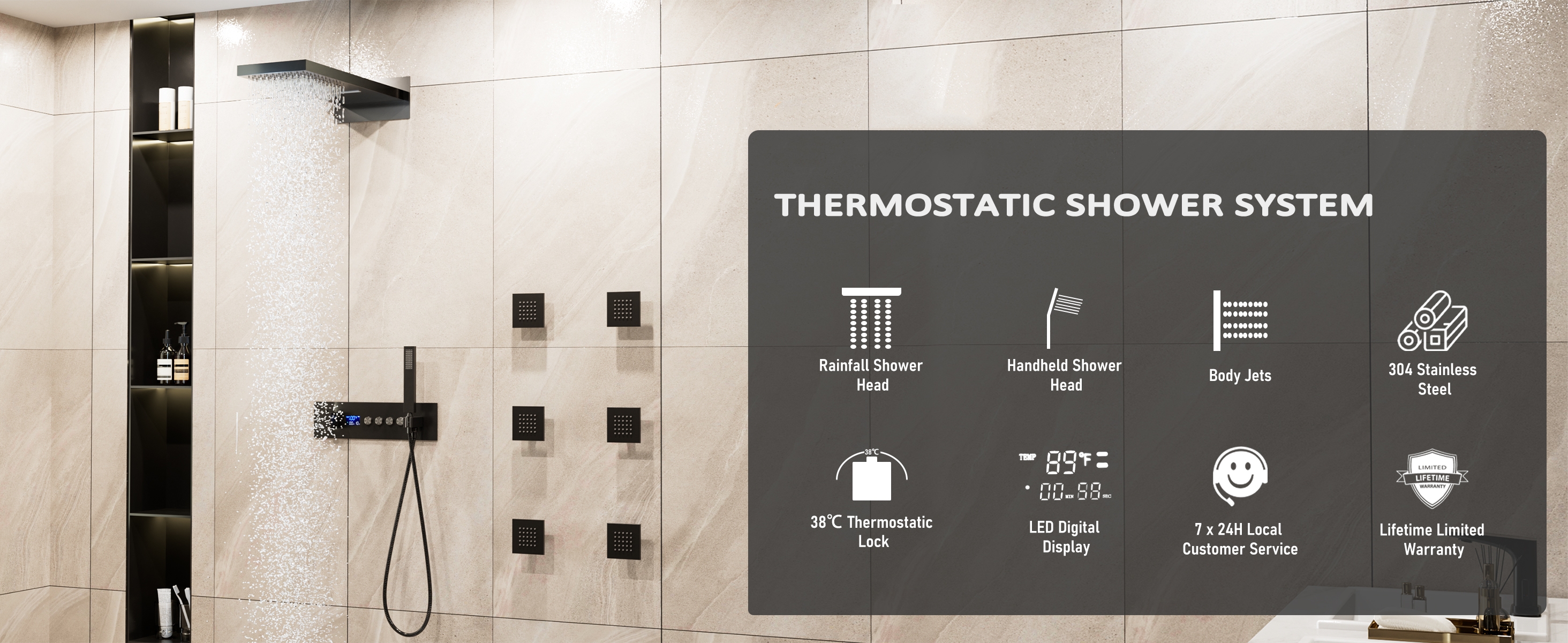 4-Function Digital Shower System