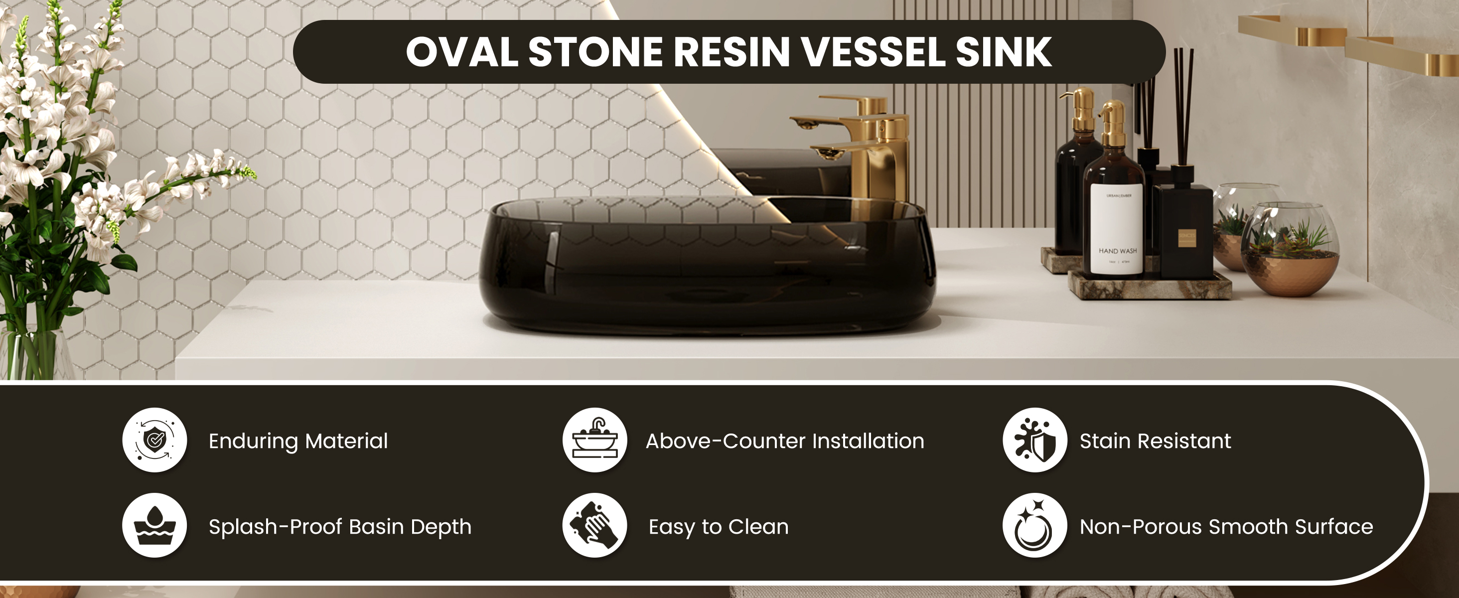 Transparent Resin Bathroom Sink