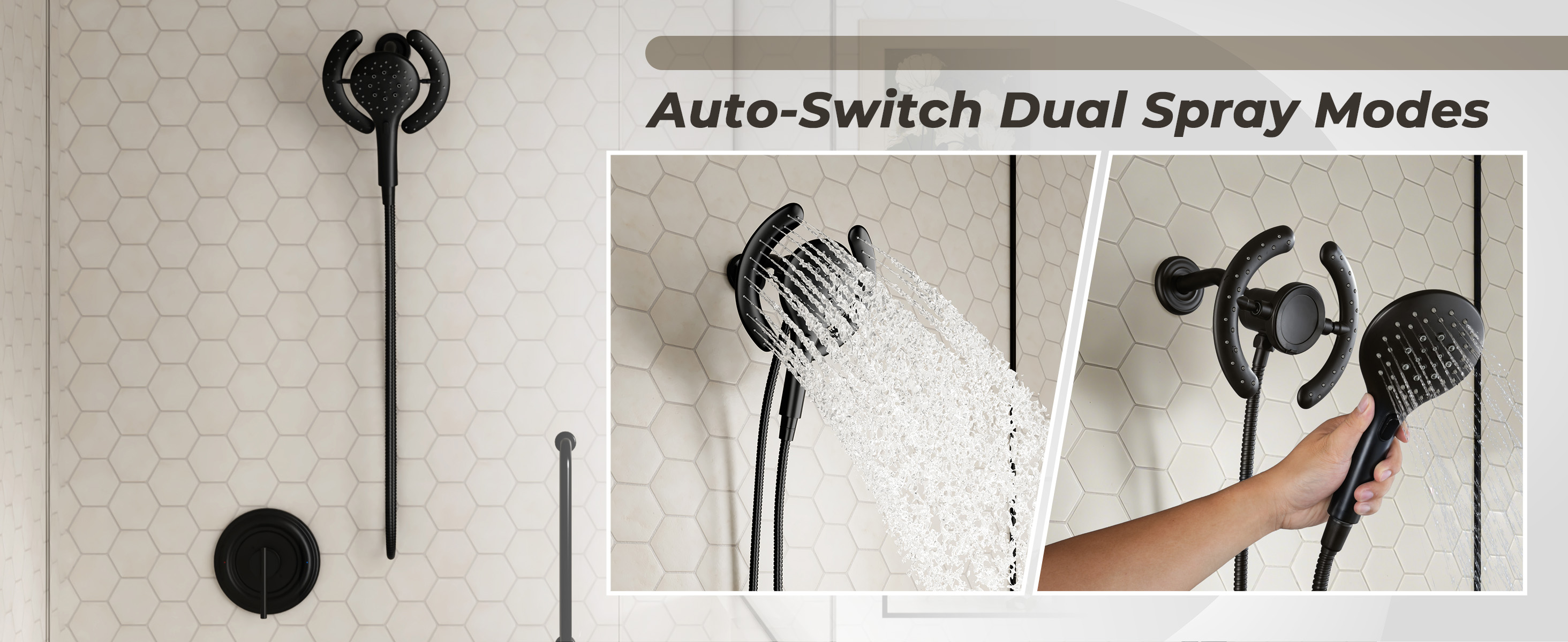 Dual Shower Head System with Magnetic Connection