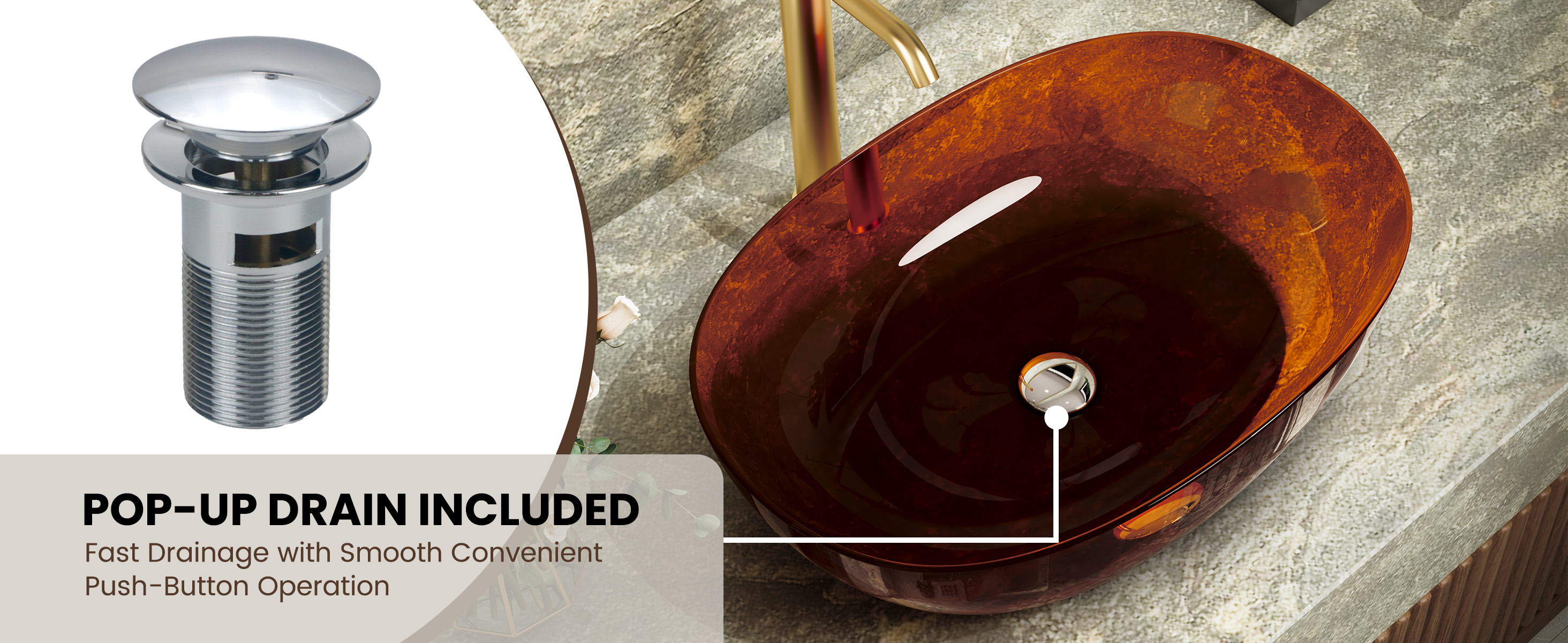 Countertop Sink with Drainer