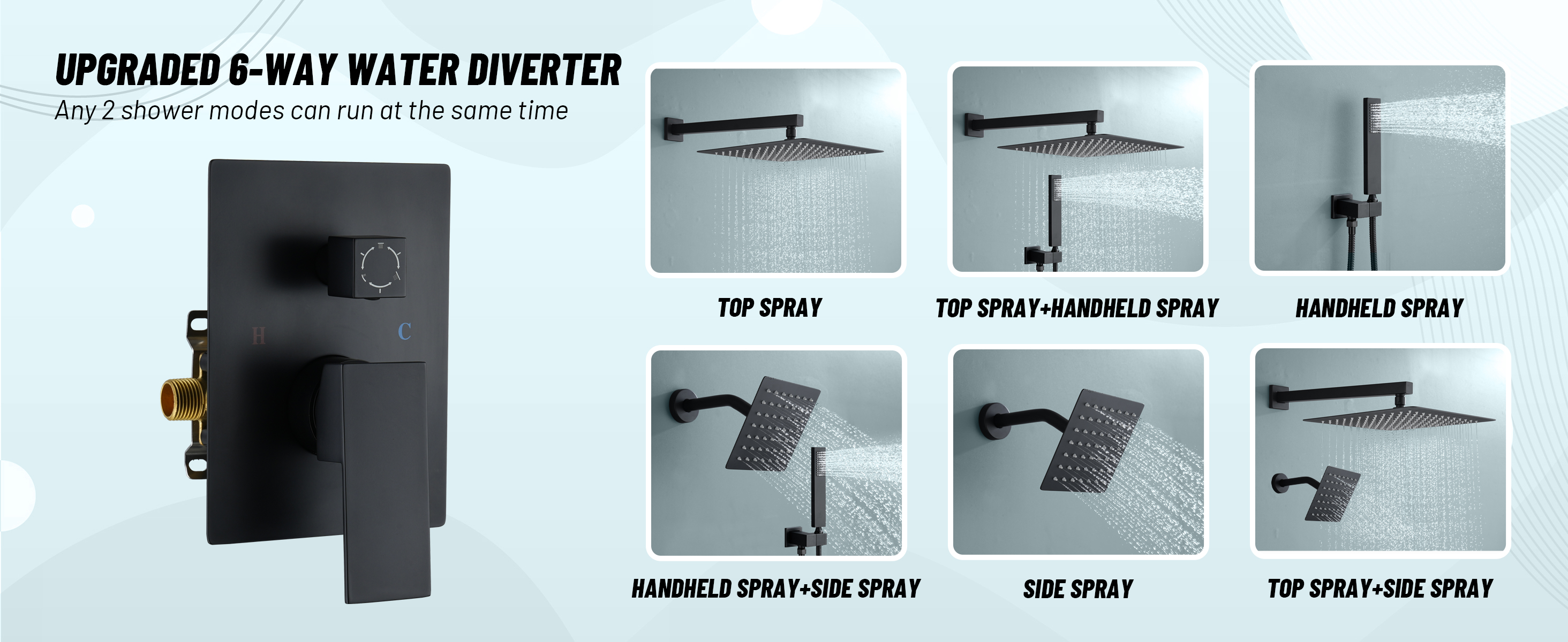 Upgraded Shower System with Valve