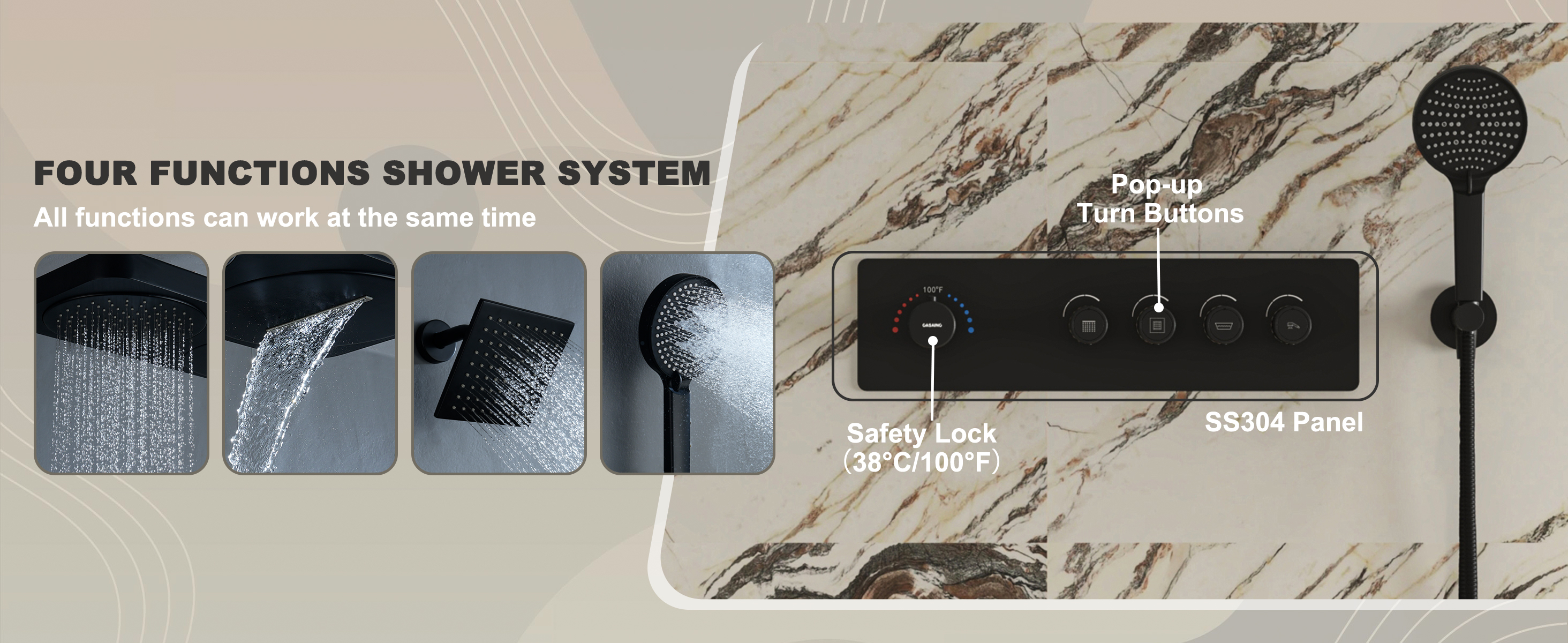 Luxury Thermostatic Shower System