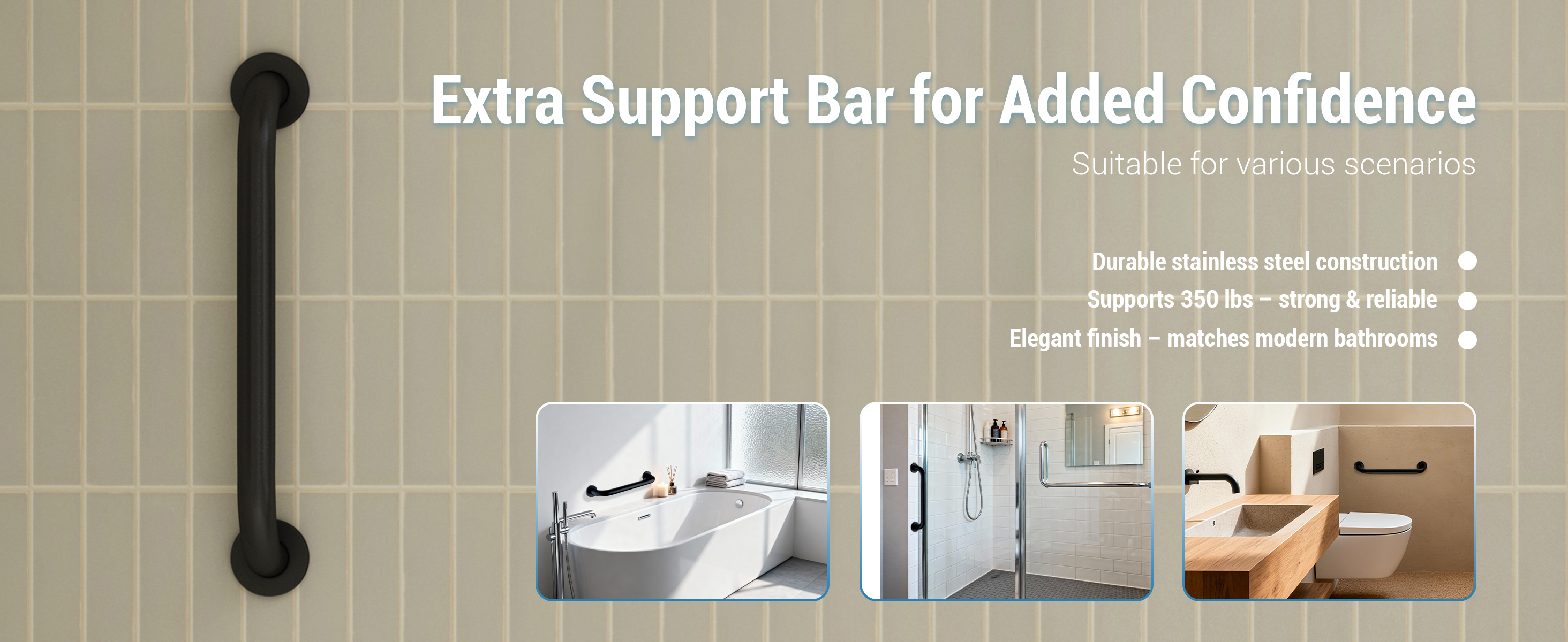 Shower System with Grab Bar