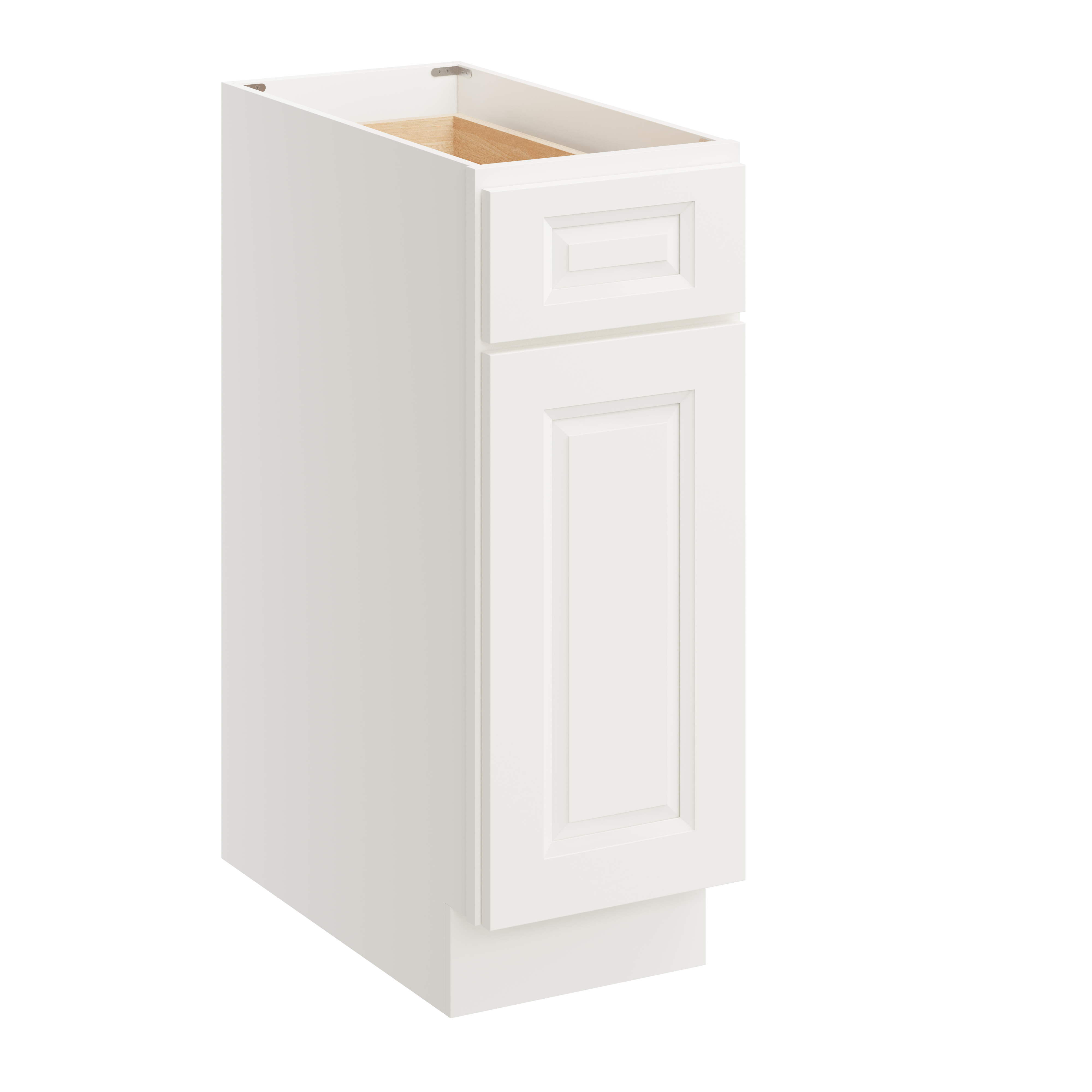 Glacier White RTA 12"W x 24"D x 34.5"H Base Cabinet with 1 Drawer and 1 Door