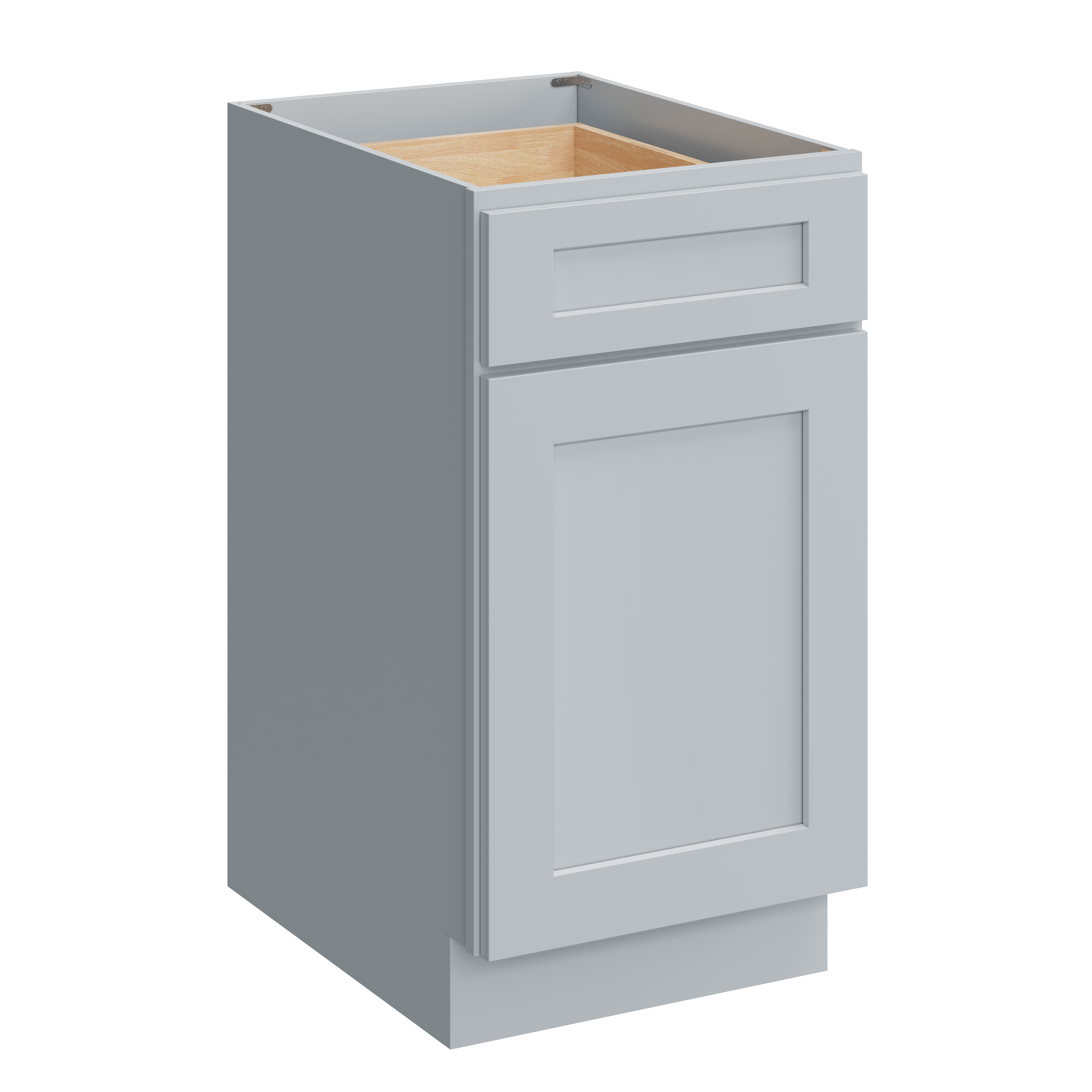 Dove Grey RTA 18"W x 24"D x 34.5"H Base Cabinet with 1 Drawer and 1 Door