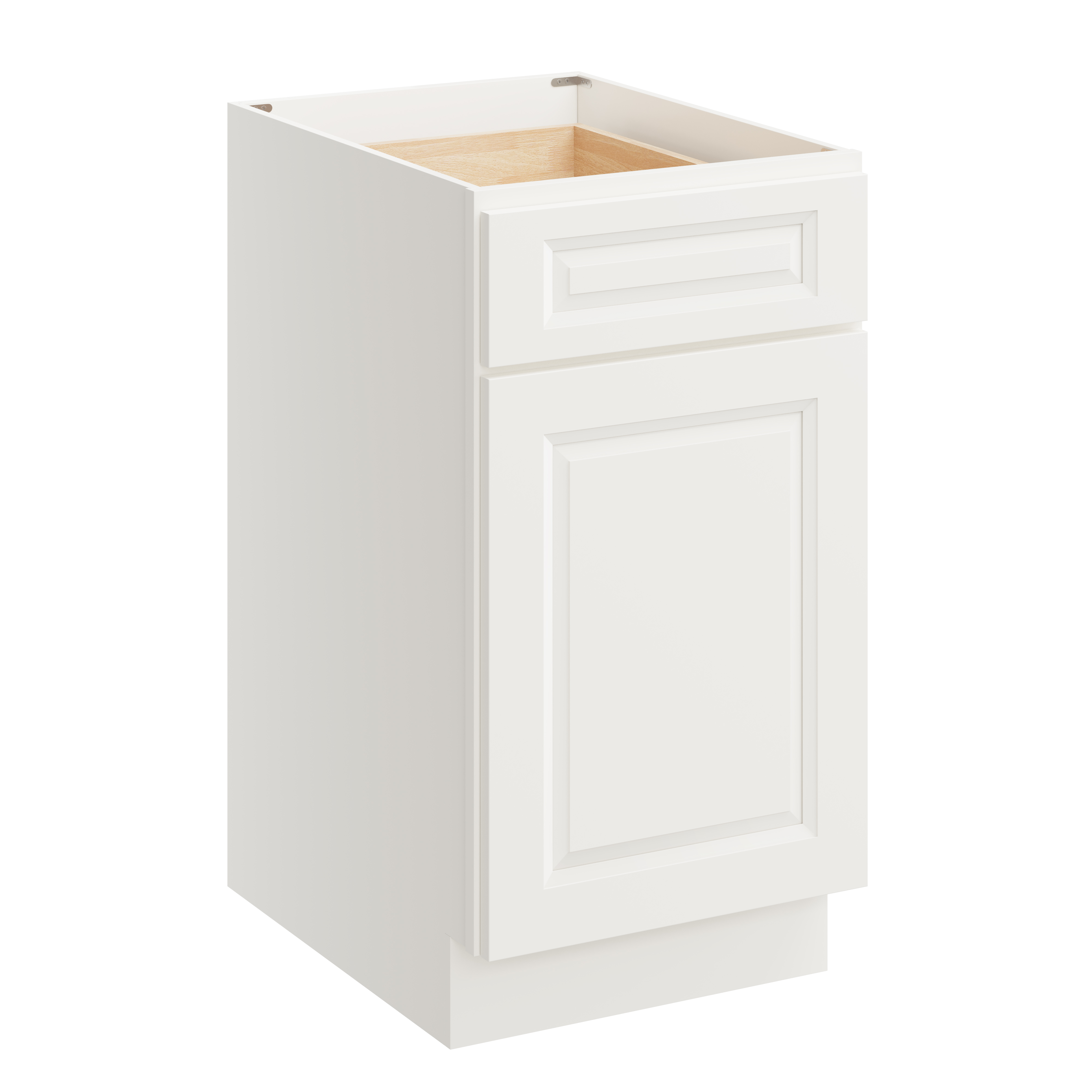 Glacier White RTA 18"W x 24"D x 34.5"H Base Cabinet with 1 Drawer and 1 Door