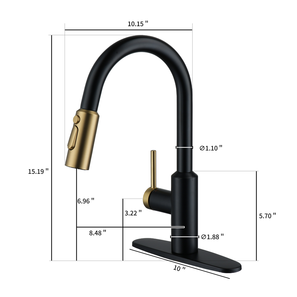 Modern Pull-Down Kitchen Faucet with Retractable Spray Head