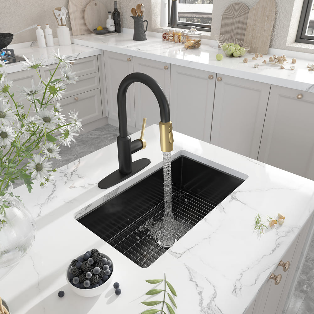 Modern Pull-Down Kitchen Faucet with Retractable Spray Head