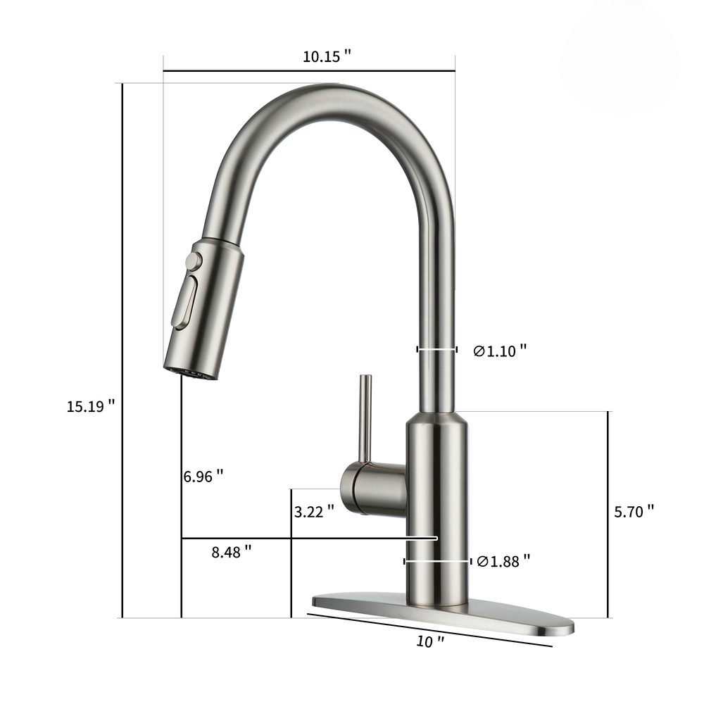 Modern Pull-Down Kitchen Faucet with Retractable Spray Head