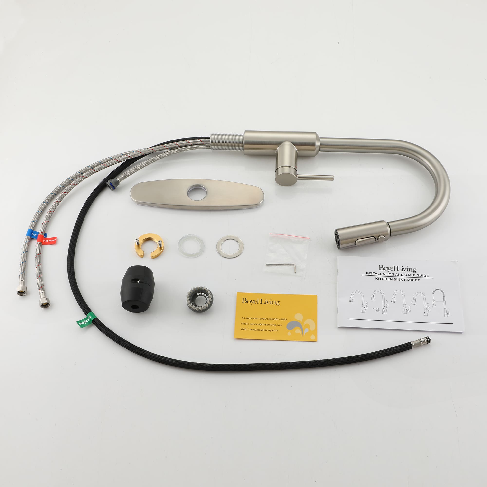 Modern Pull-Down Kitchen Faucet with Retractable Spray Head