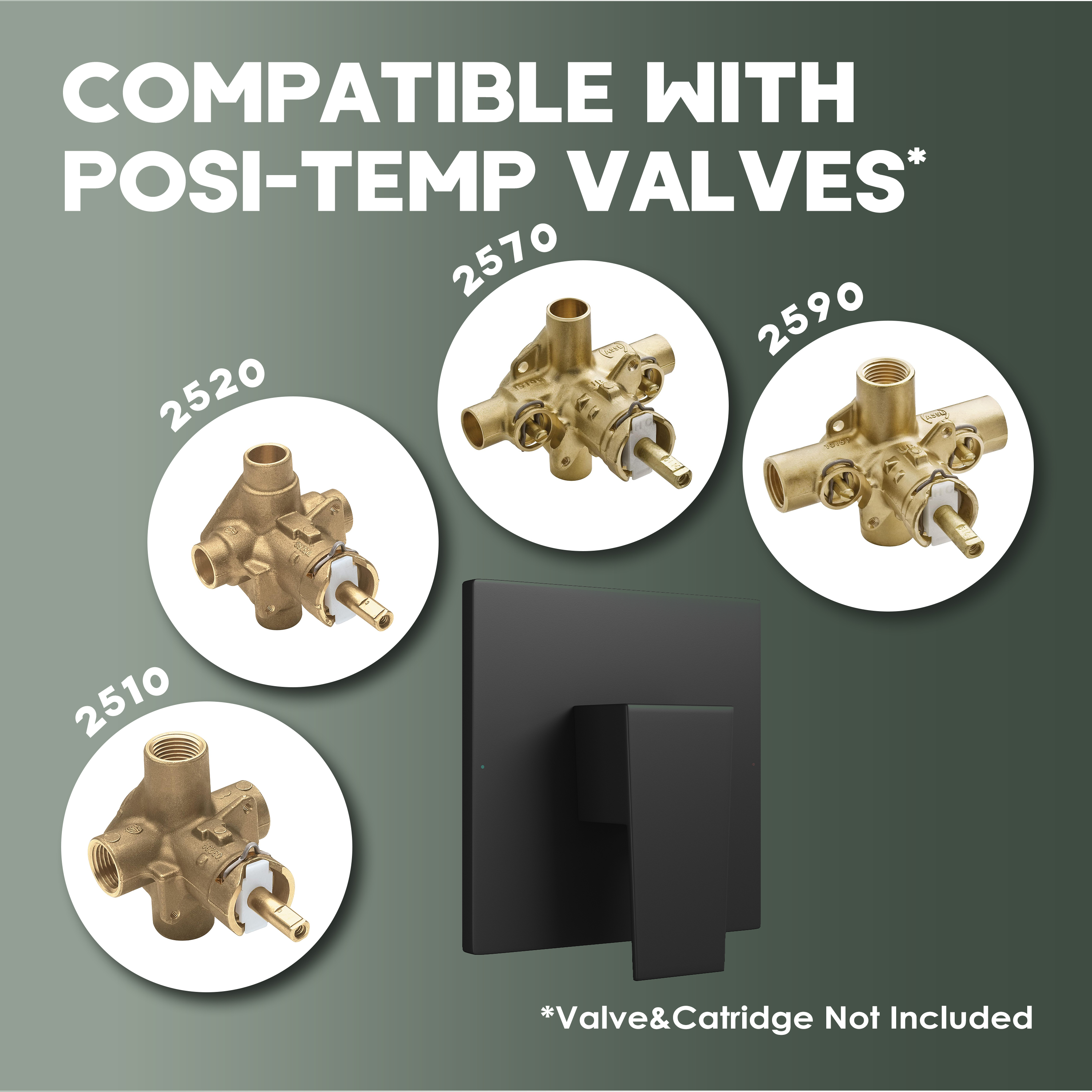 Replacement Shower Trim Kit for Moen 2510 / 2520 / 2570 / 2590 Valves