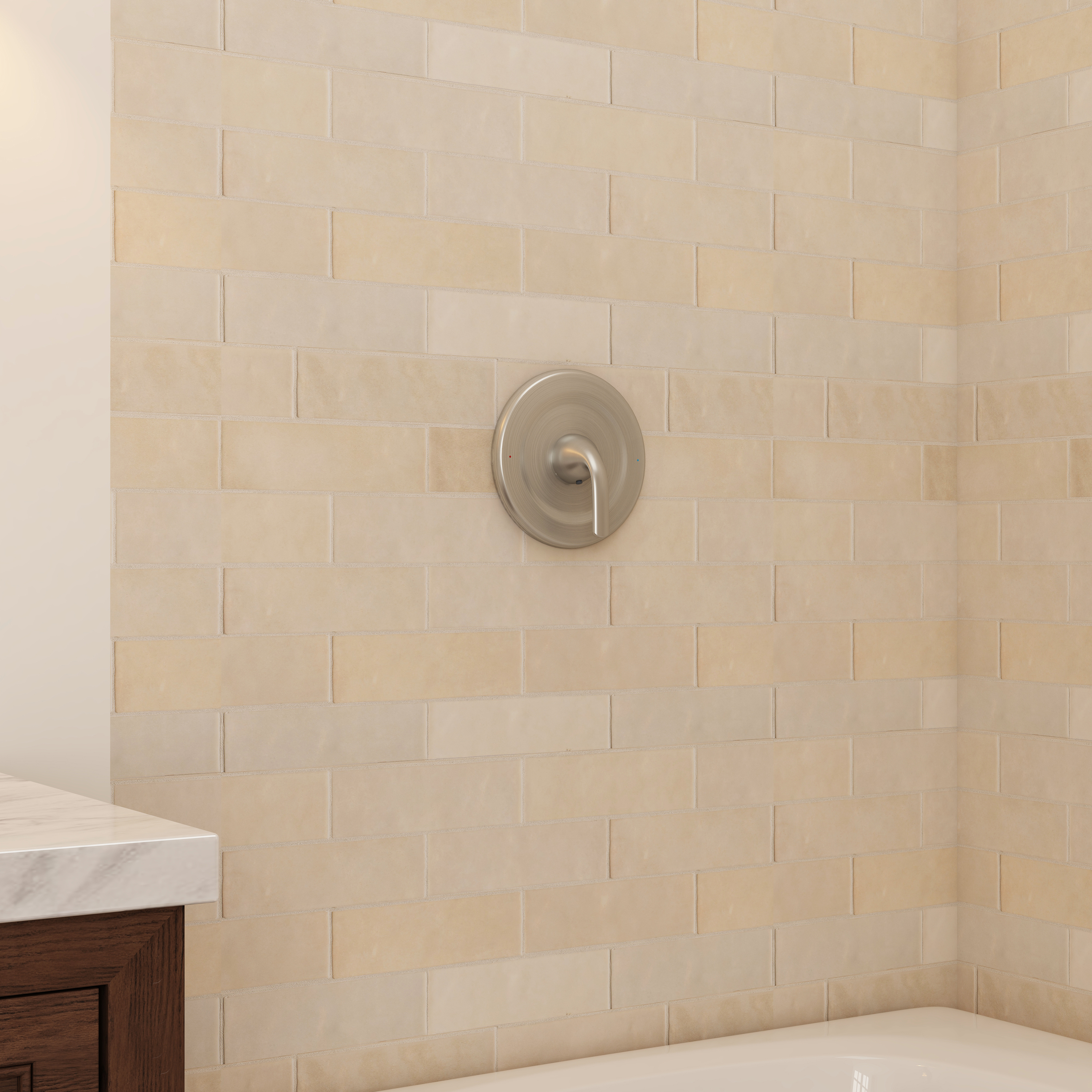 Moen-Compatible Shower Trim Kit Stainless Steel Shower Panel & Alloy Lever