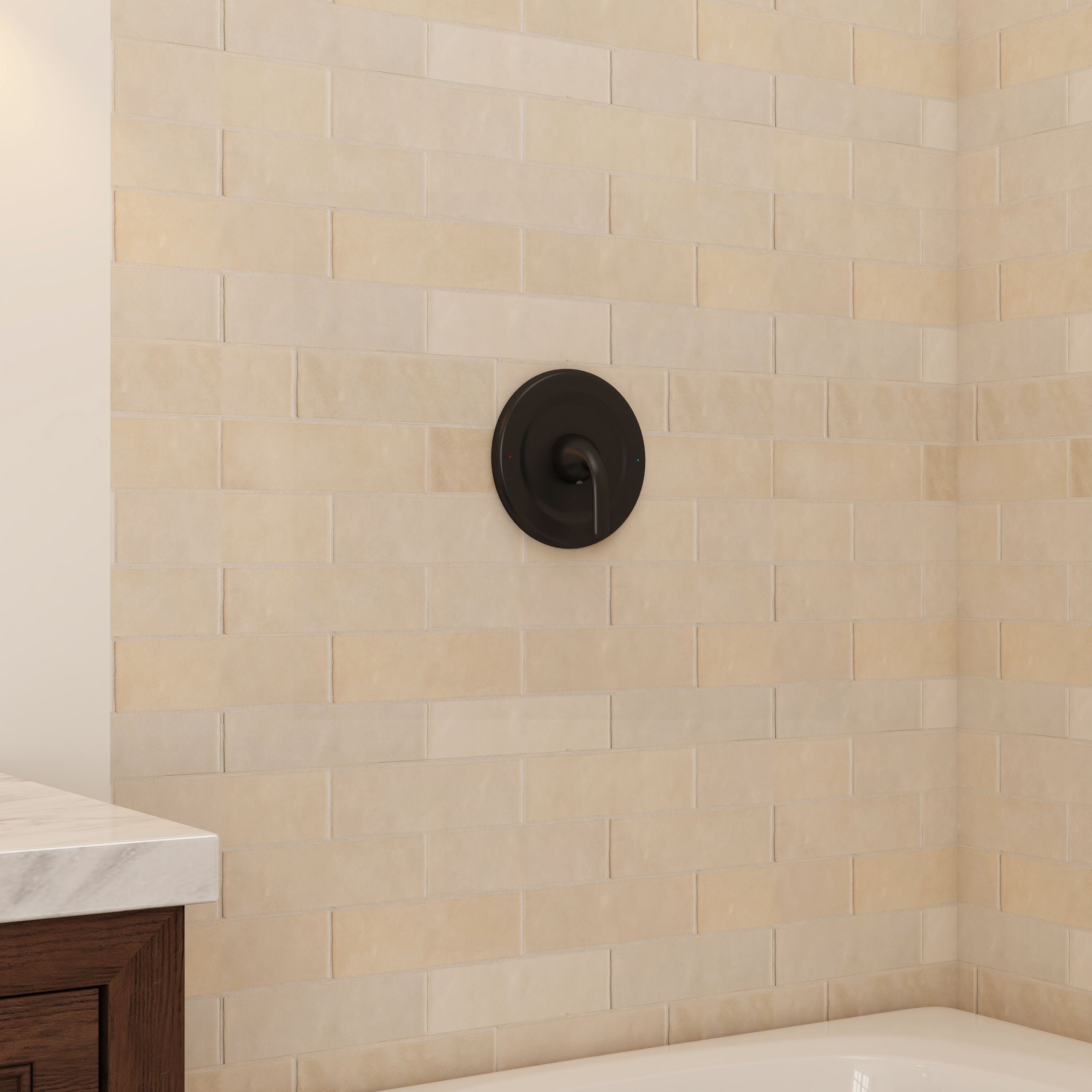 Moen-Compatible Shower Trim Kit Stainless Steel Shower Panel & Alloy Lever