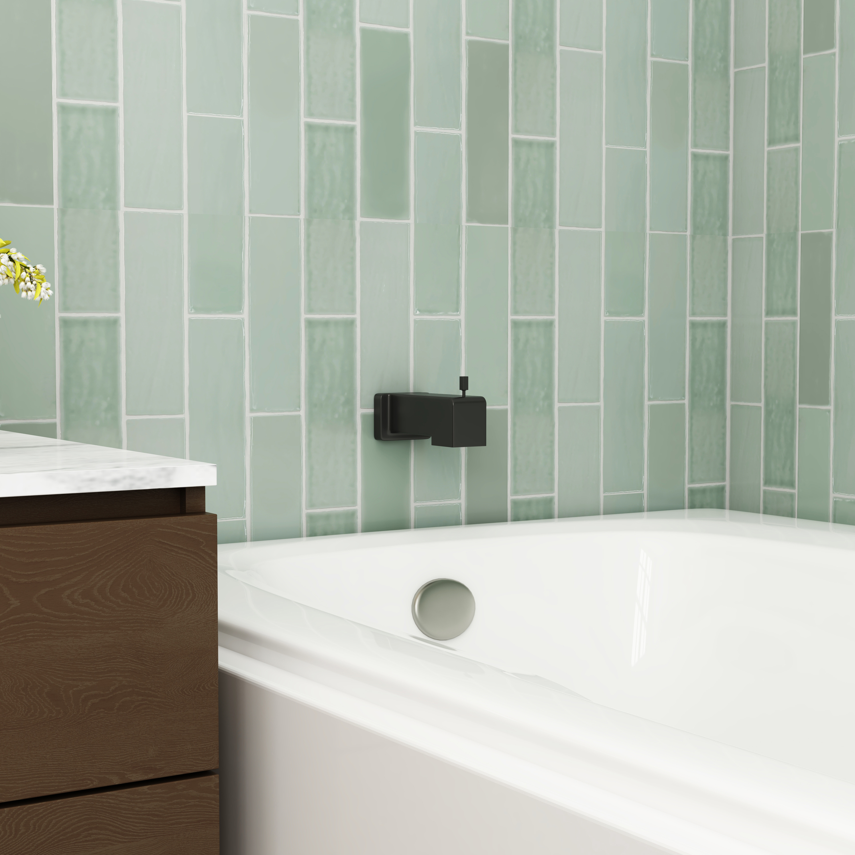 Replacement Lift-Rod Tub Spout with 1/2" NPT Connection