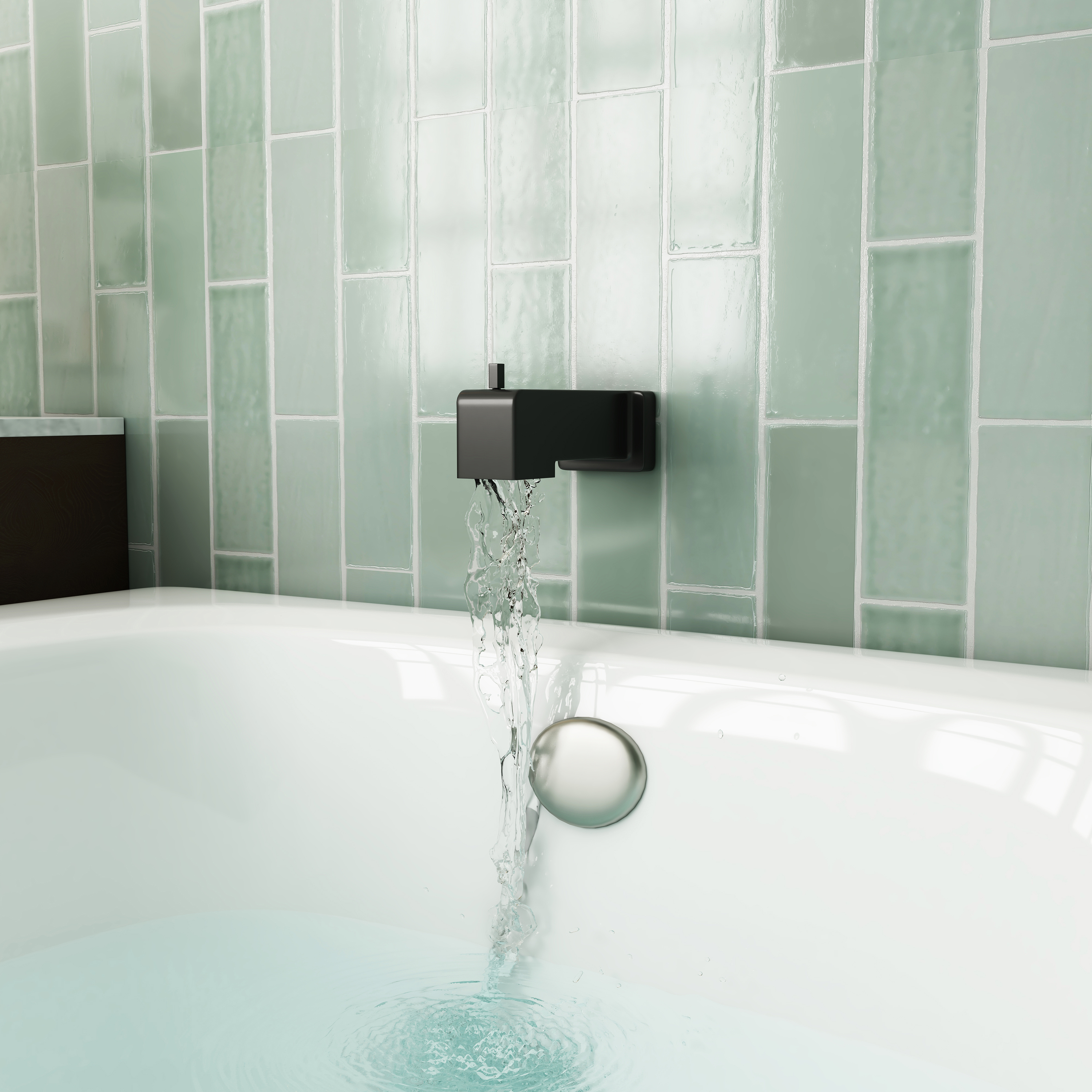 Replacement Lift-Rod Tub Spout with 1/2" NPT Connection