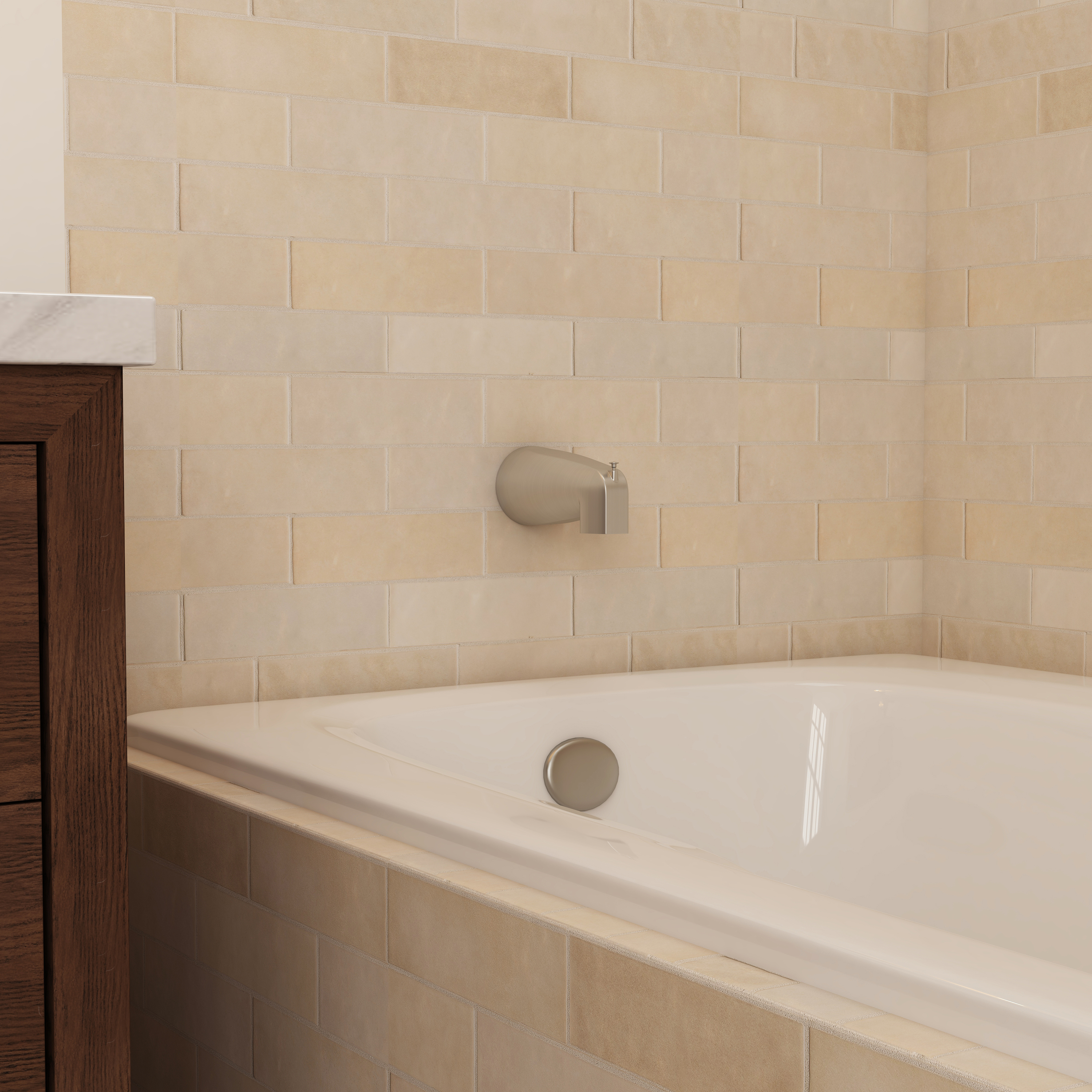 Stainless Steel Lift-Rod Tub Spout Replacement Compatible with Moen