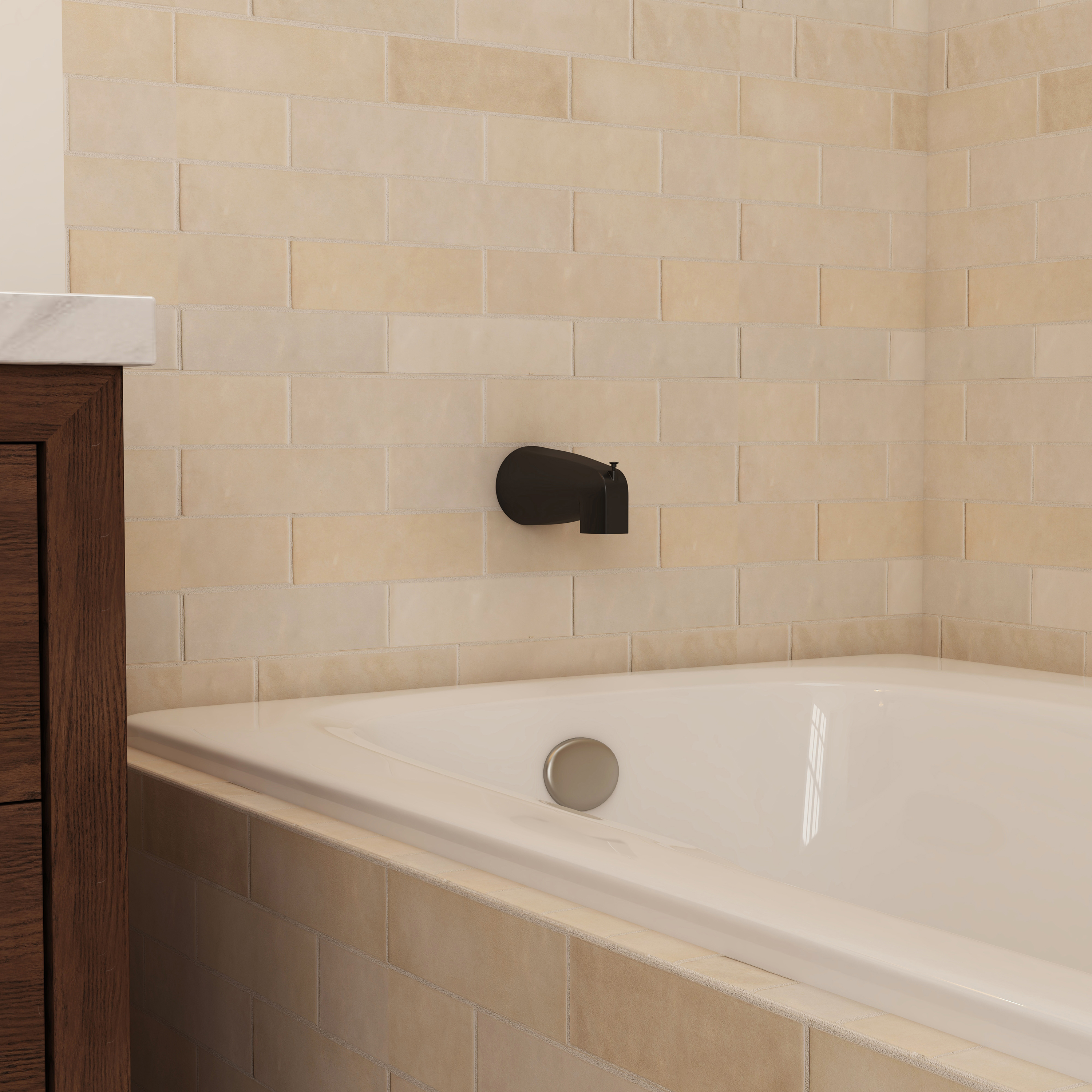 Stainless Steel Lift-Rod Tub Spout Replacement Compatible with Moen