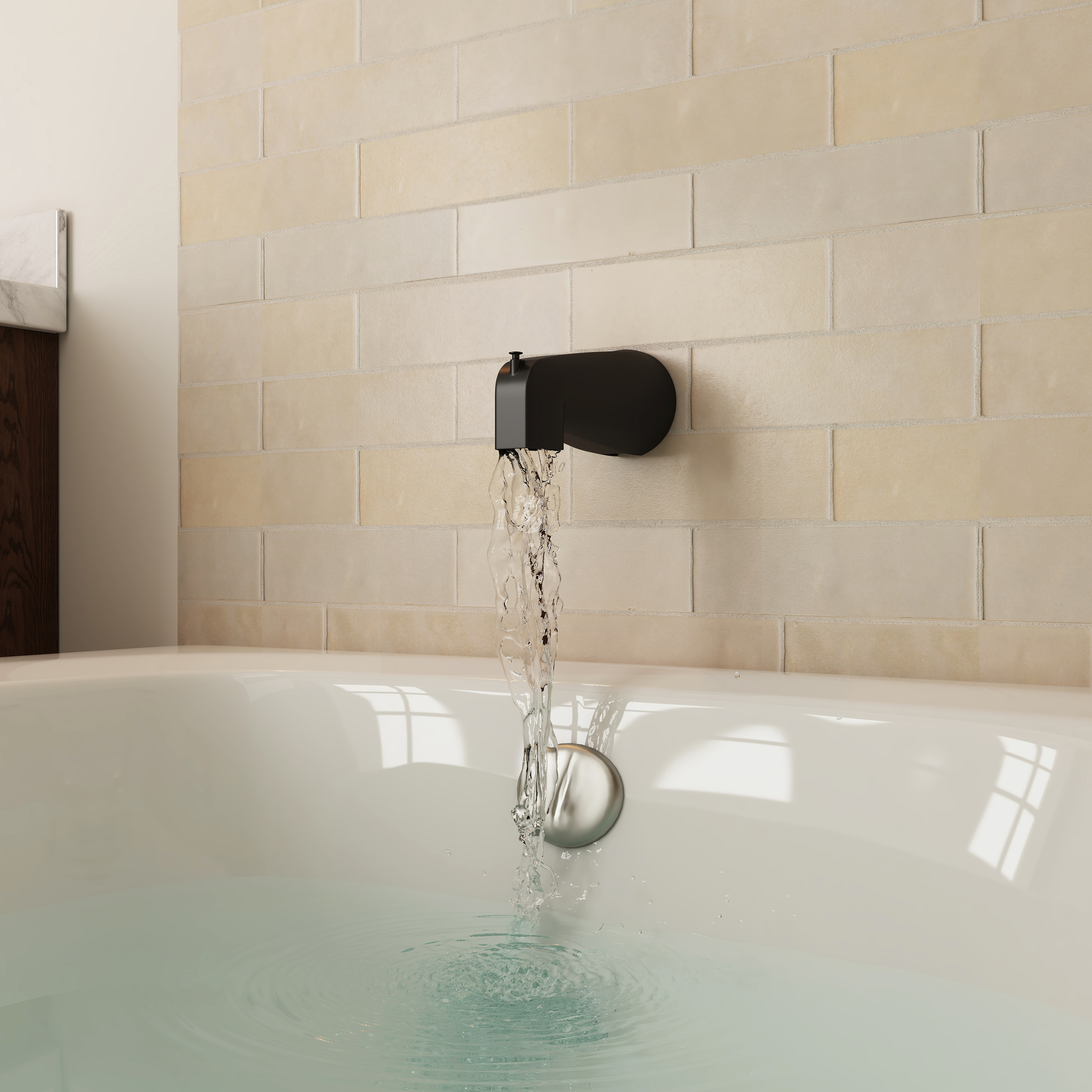 Stainless Steel Lift-Rod Tub Spout Replacement Compatible with Moen