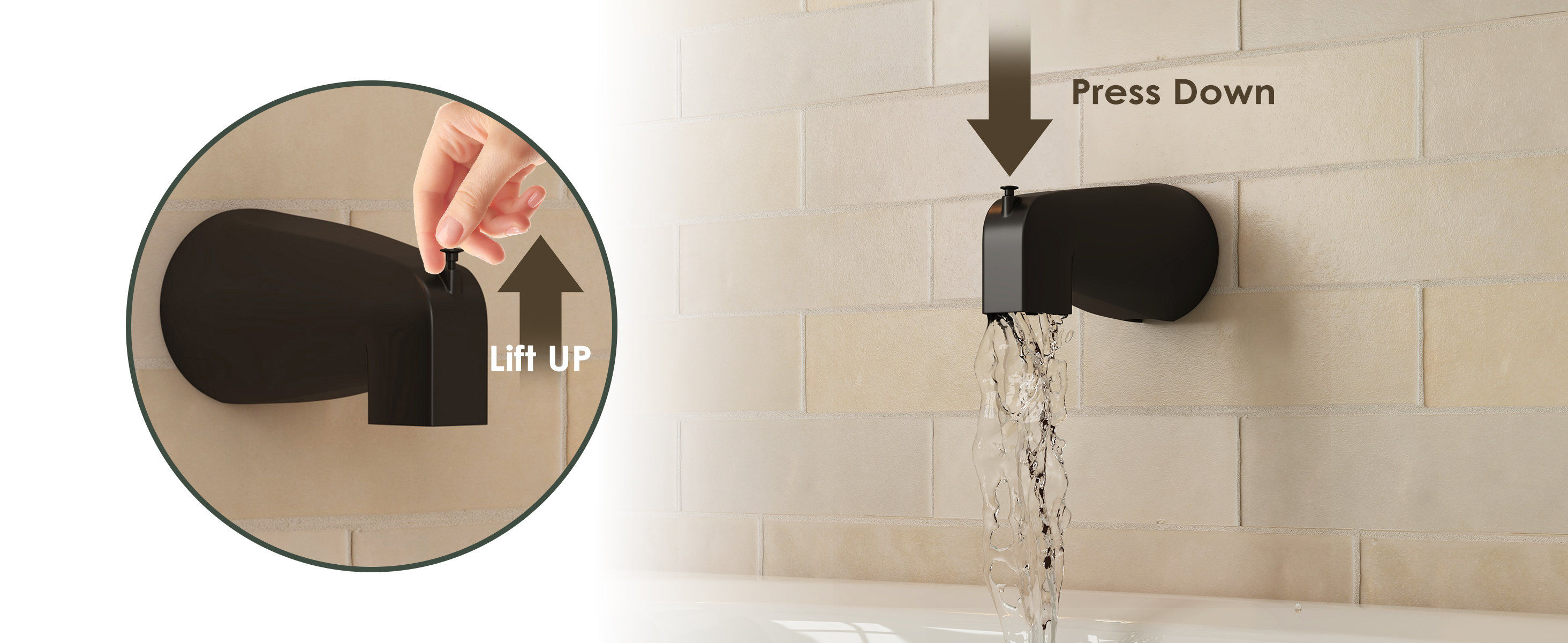 Lift-Rod Style Tub Spout