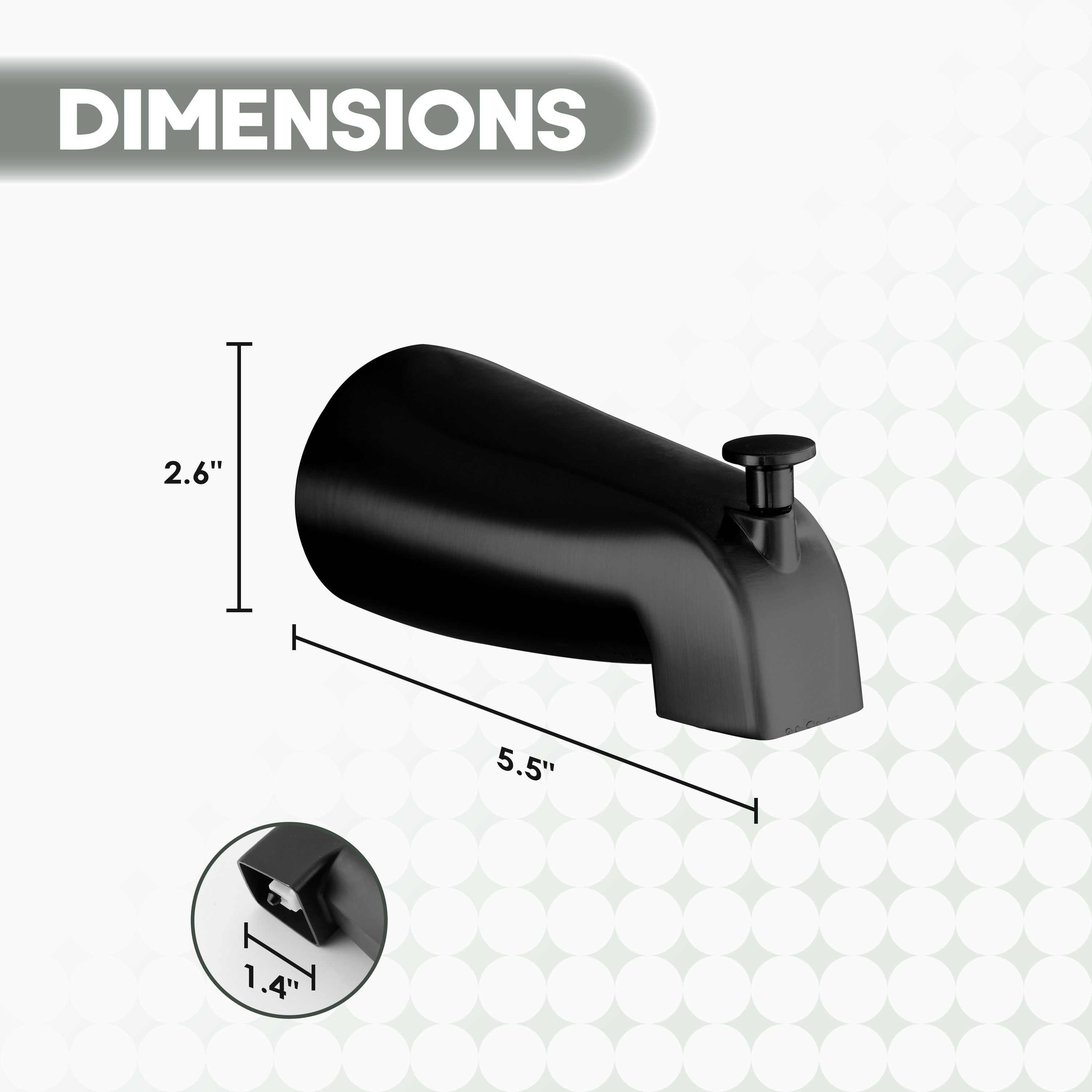 Stainless Steel Lift-Rod Tub Spout Replacement Compatible with Moen