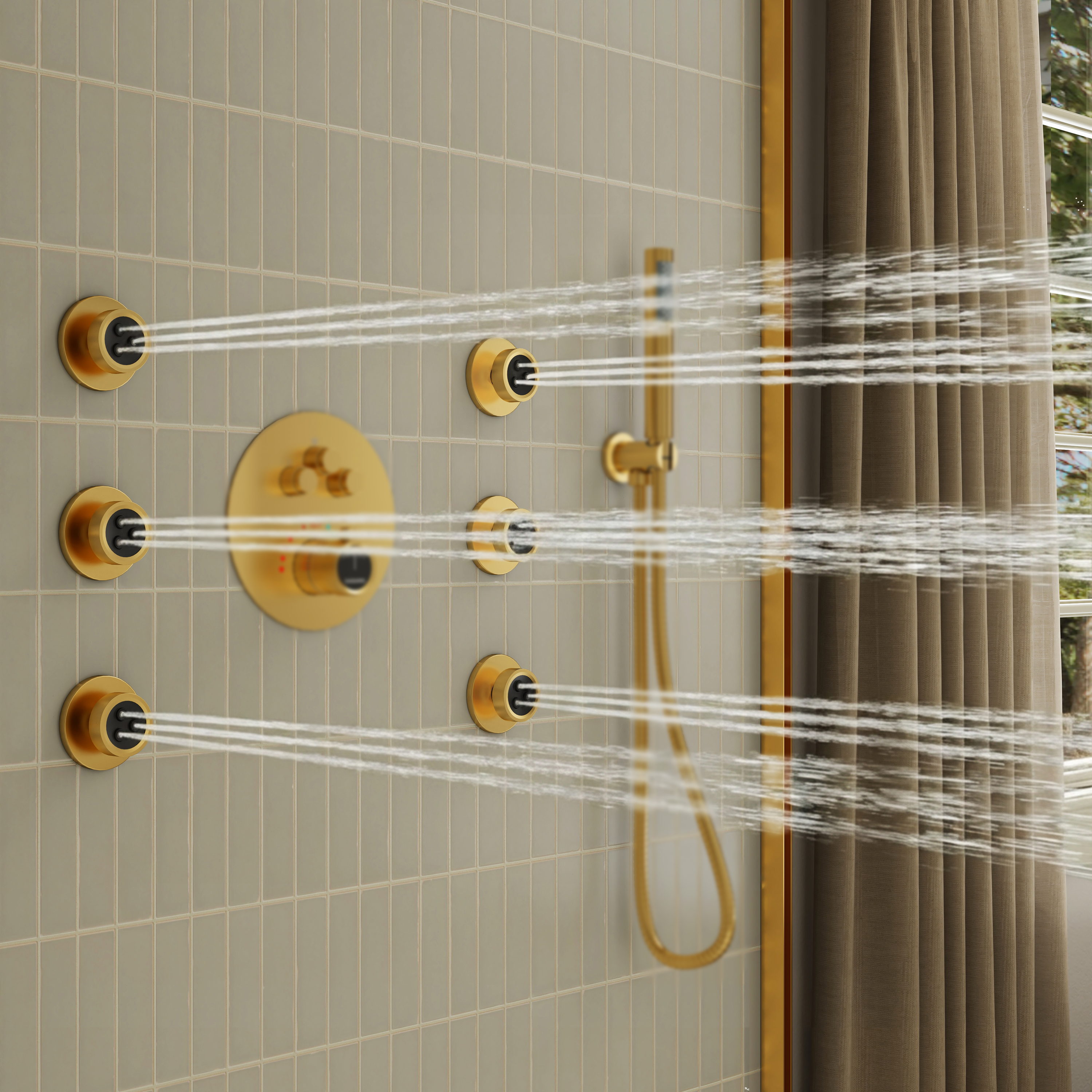 360° Adjustable Body Jet with Twirling Deep Massage Outlet