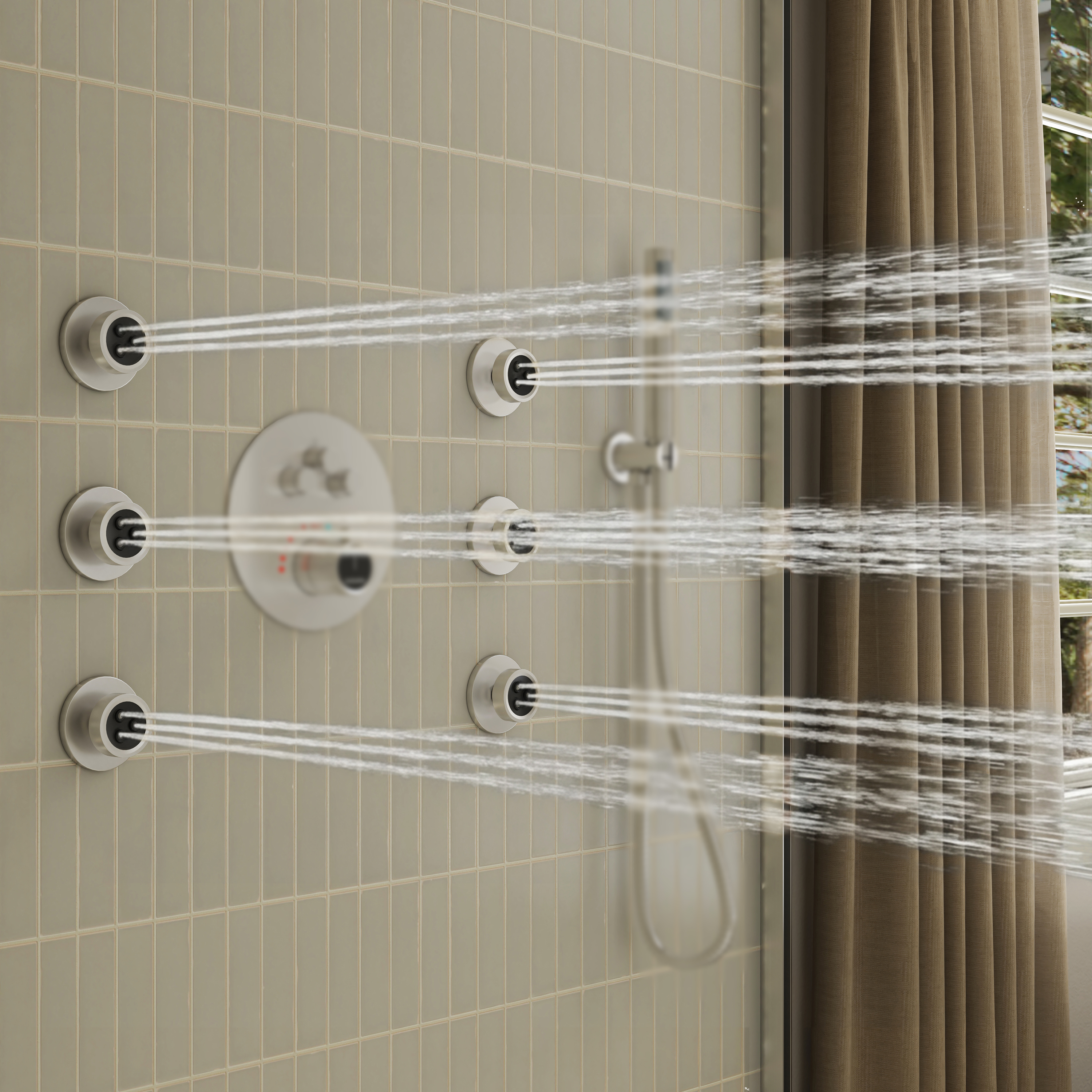 360° Adjustable Body Jet with Twirling Deep Massage Outlet