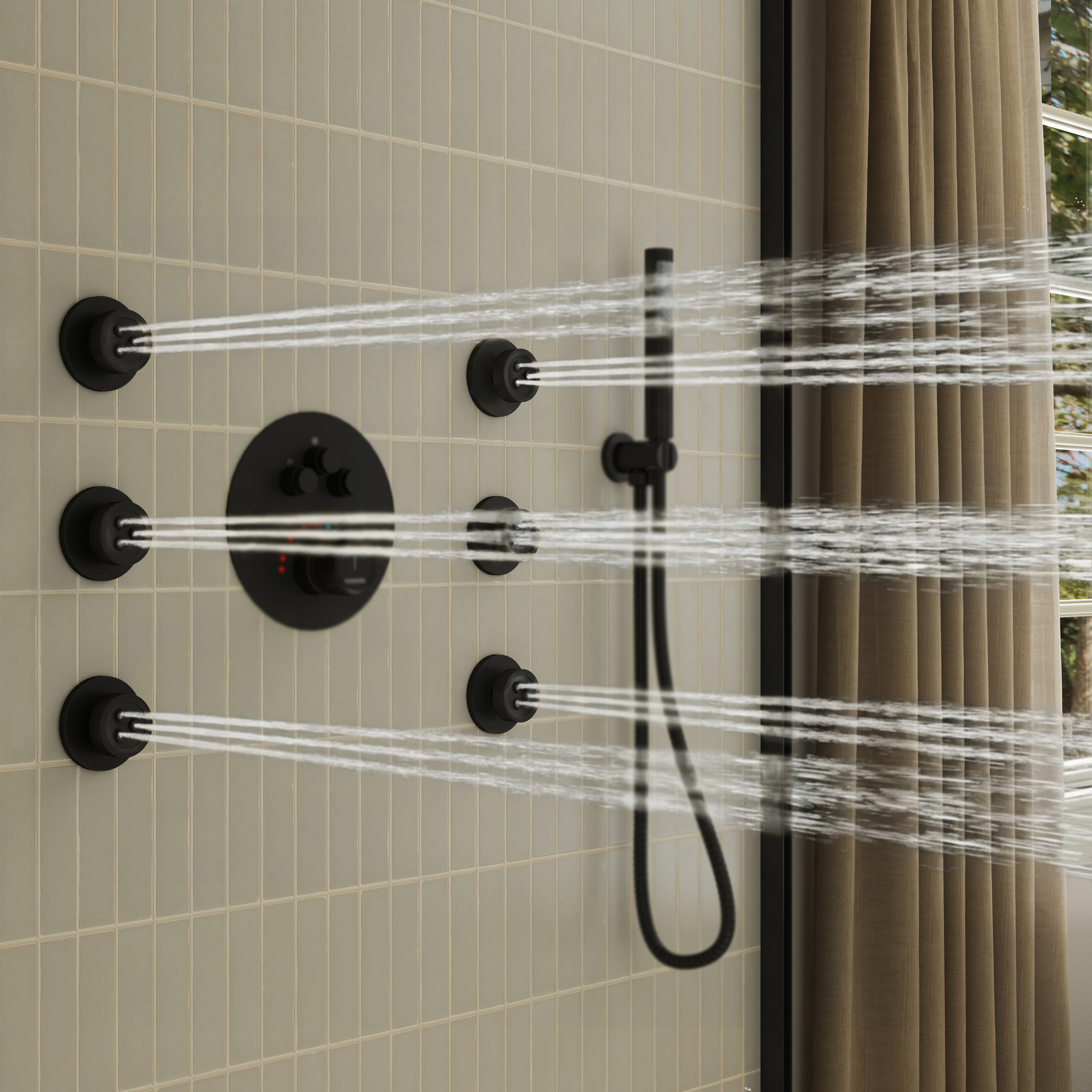 360° Adjustable Body Jet with Twirling Deep Massage Outlet