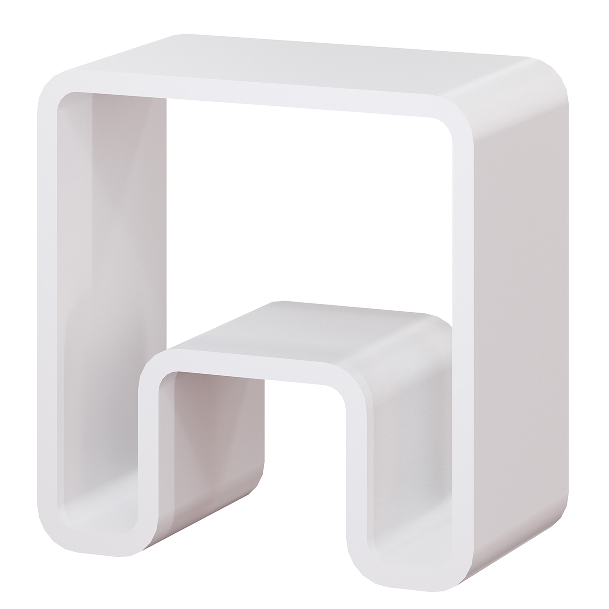 Solid Surface Freestanding Shower Stool with Wide Legs & Dual-Layer Design