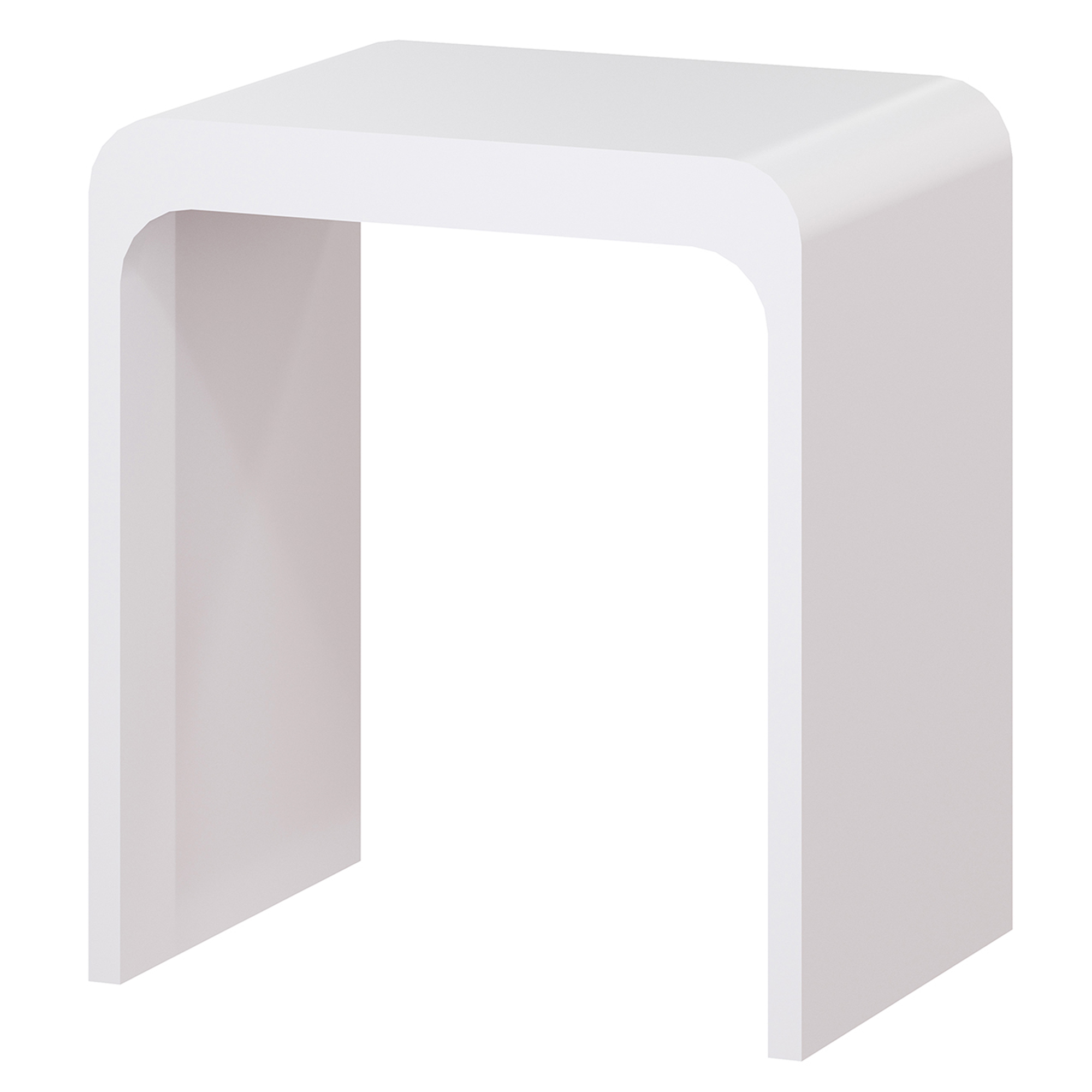 Solid Surface Bathroom Shower Stool with 1.77" Thickened Seat
