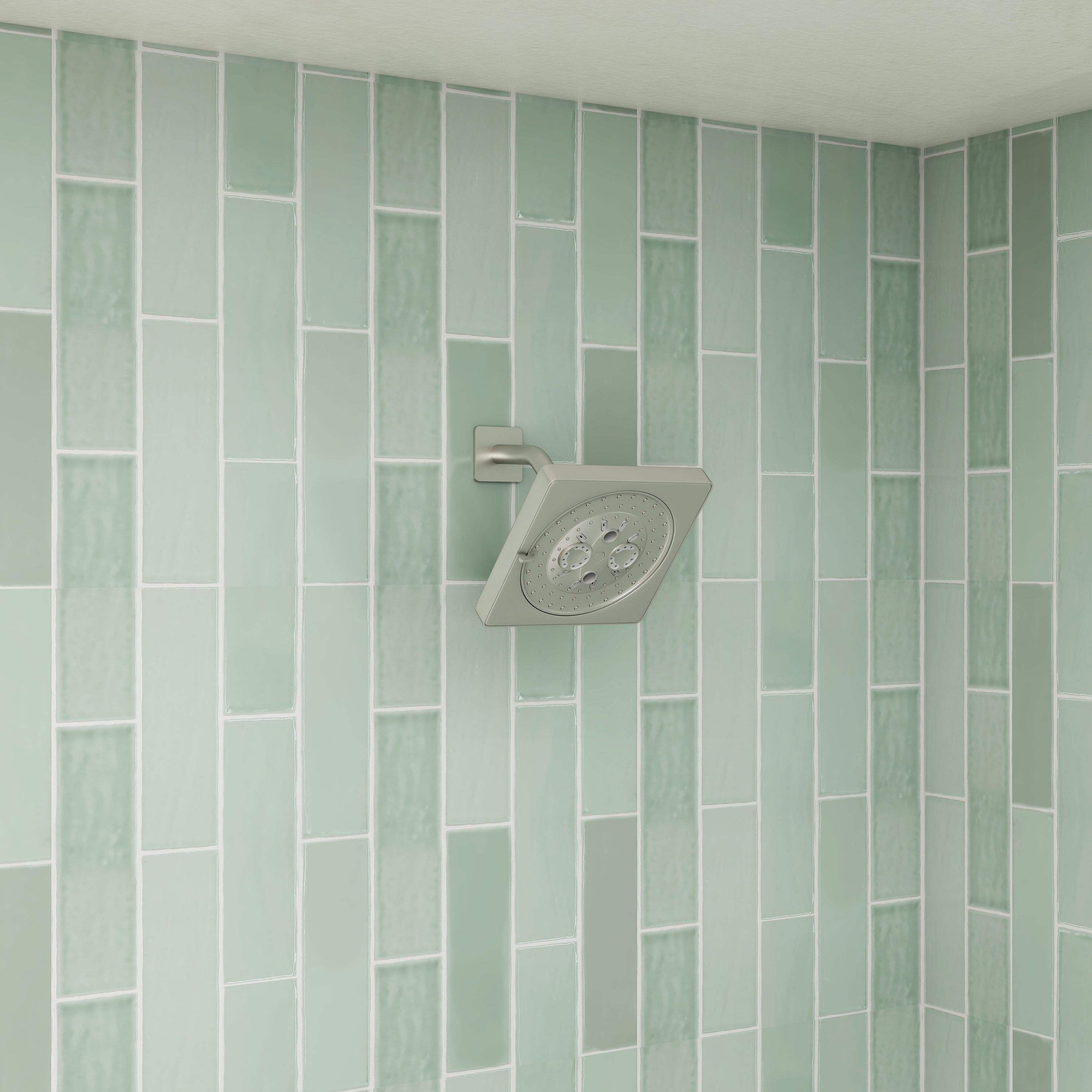 7-Function Replacement Shower Head with Shower Arm & Flange