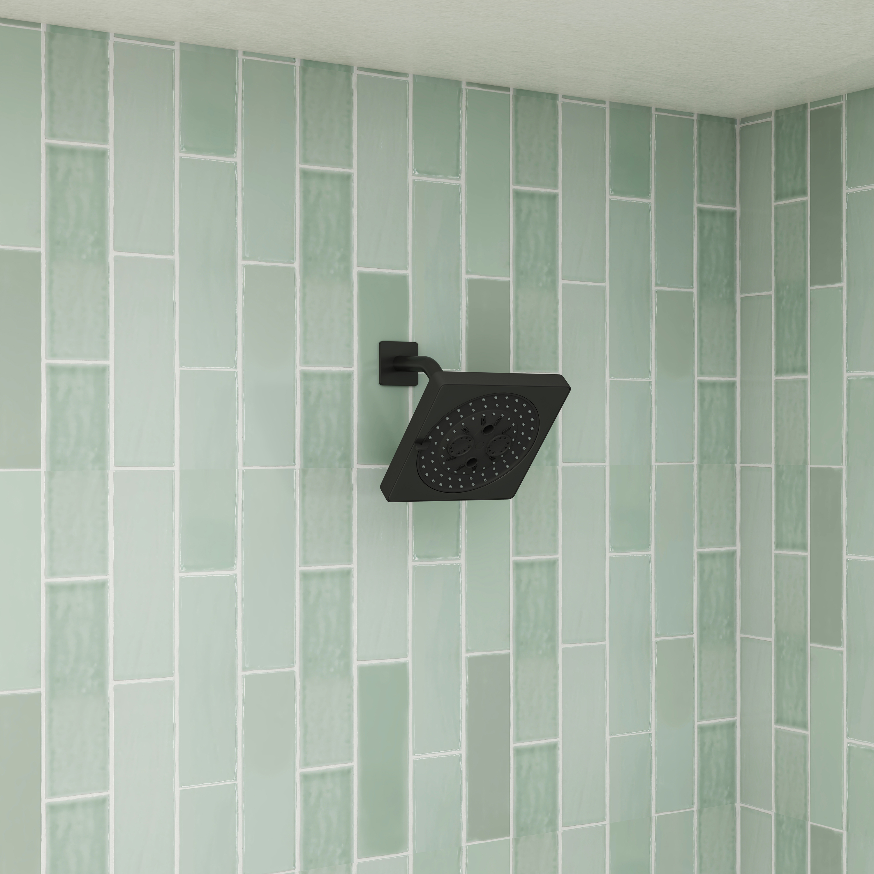 7-Function Replacement Shower Head with Shower Arm & Flange