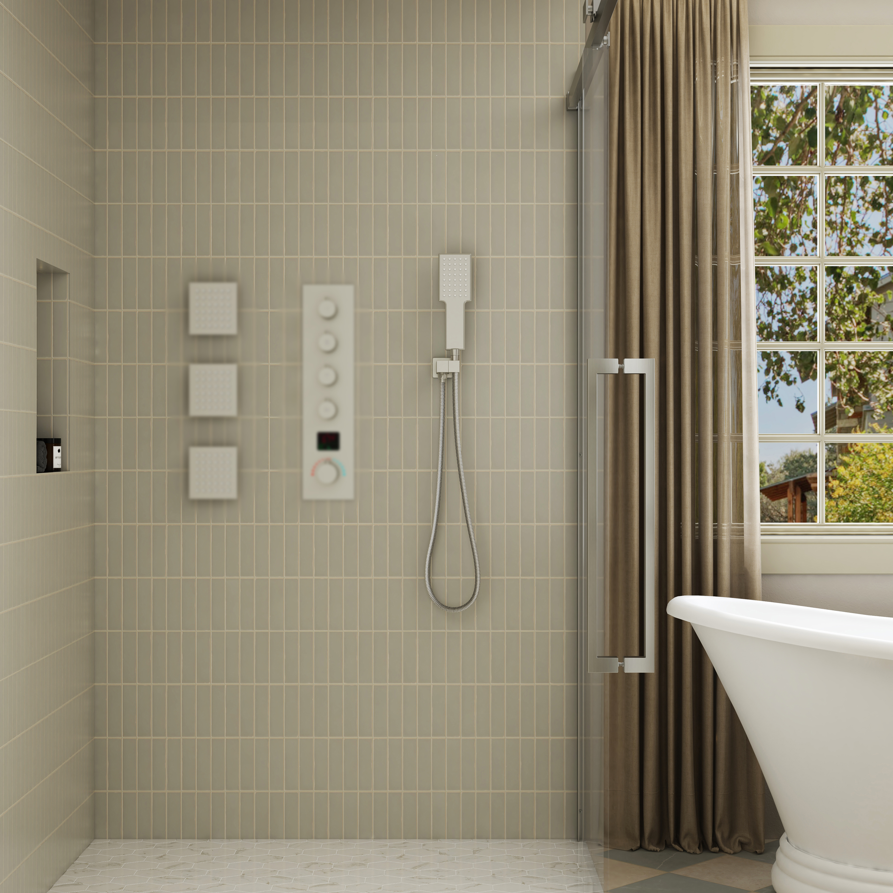 Single-Function Handheld Shower Head in 304 Stainless Steel