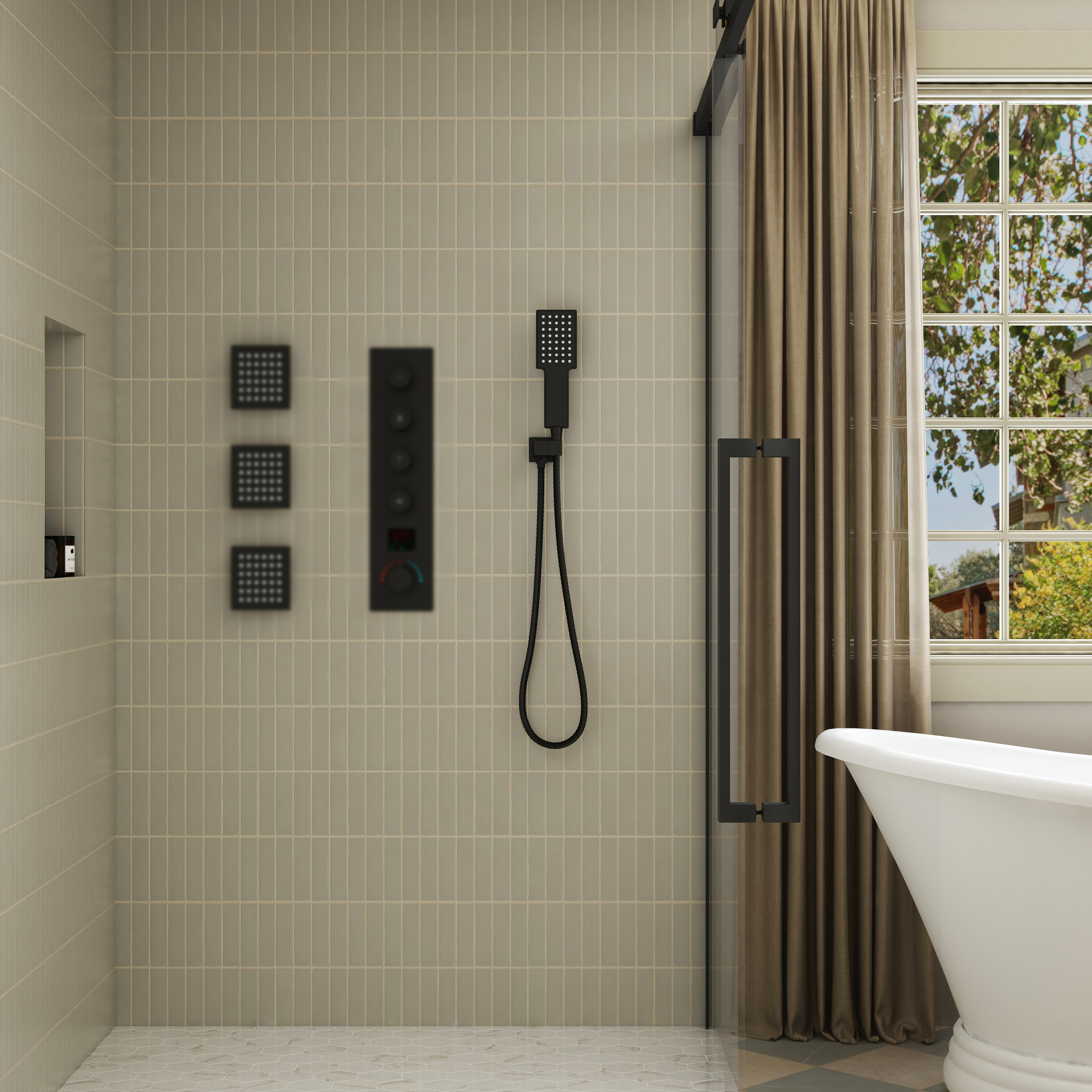 Single-Function Handheld Shower Head in 304 Stainless Steel