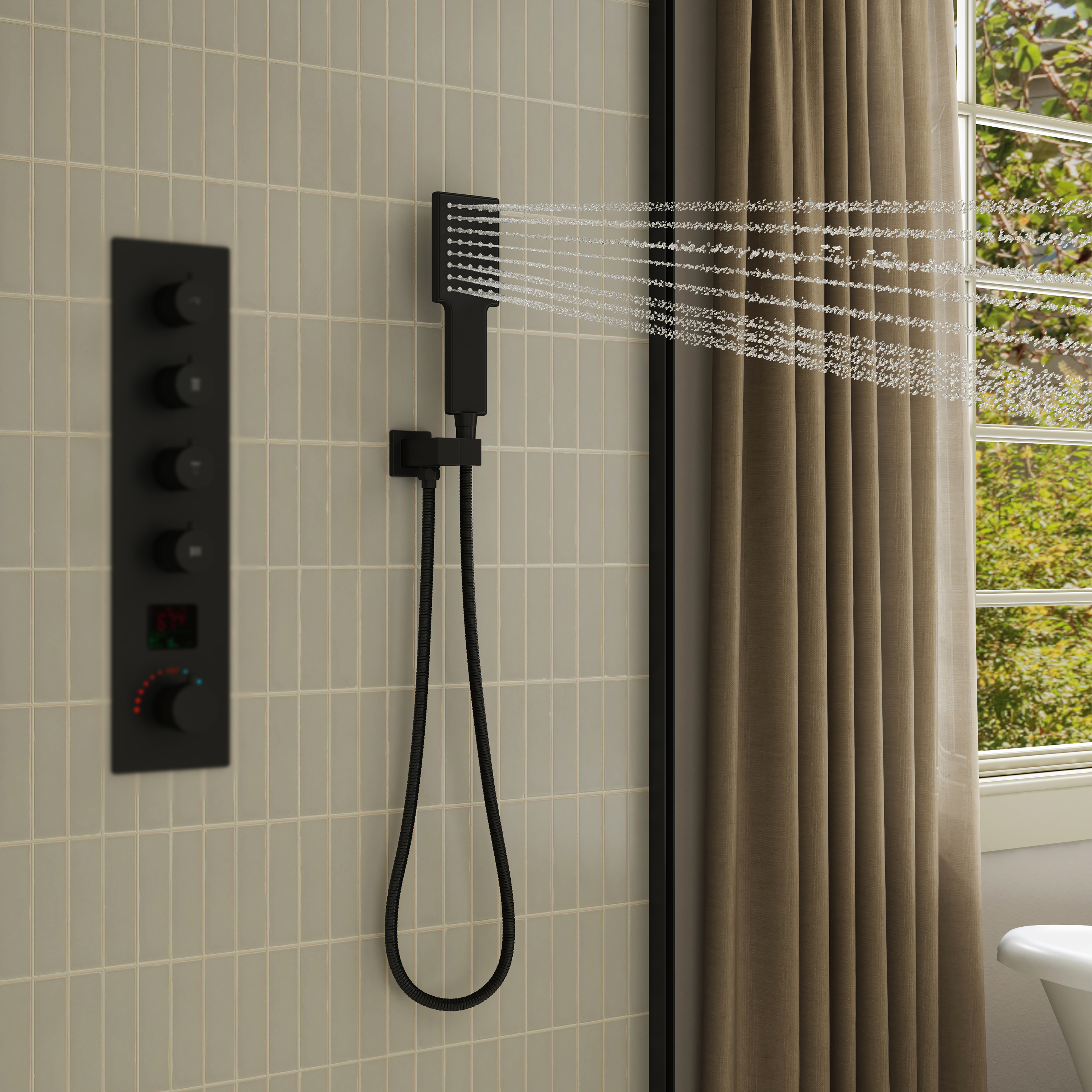 Single-Function Handheld Shower Head in 304 Stainless Steel