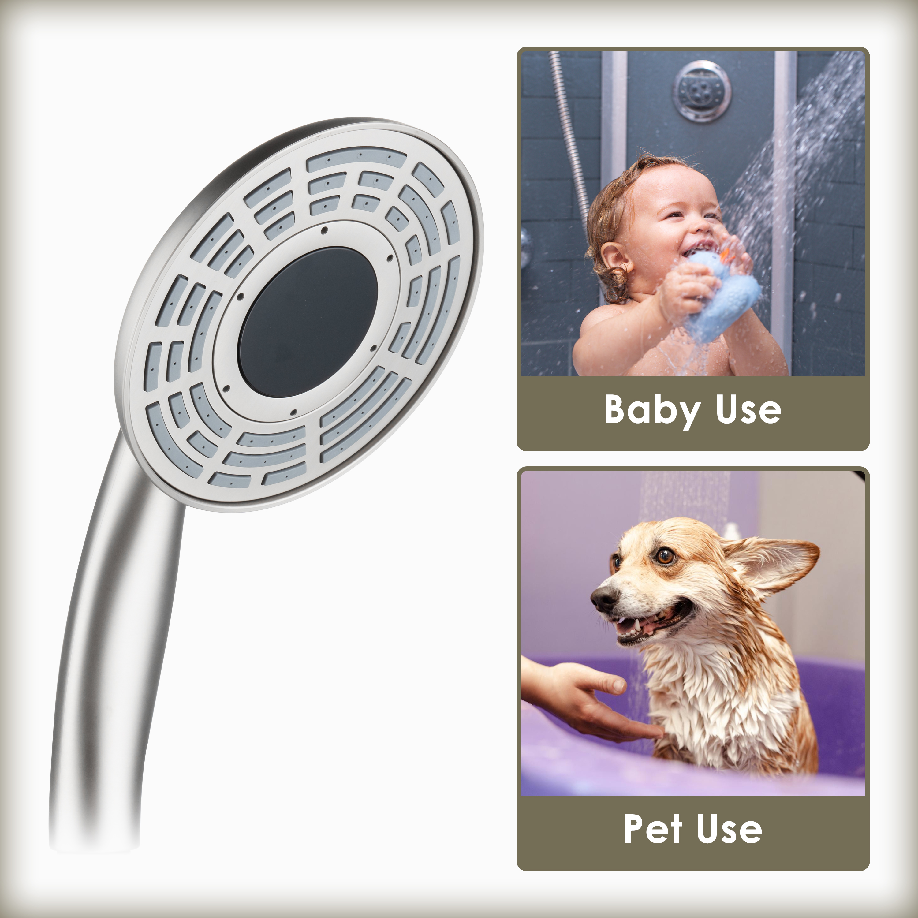 Digital Display Handheld Shower Head with Real-Time Temperature