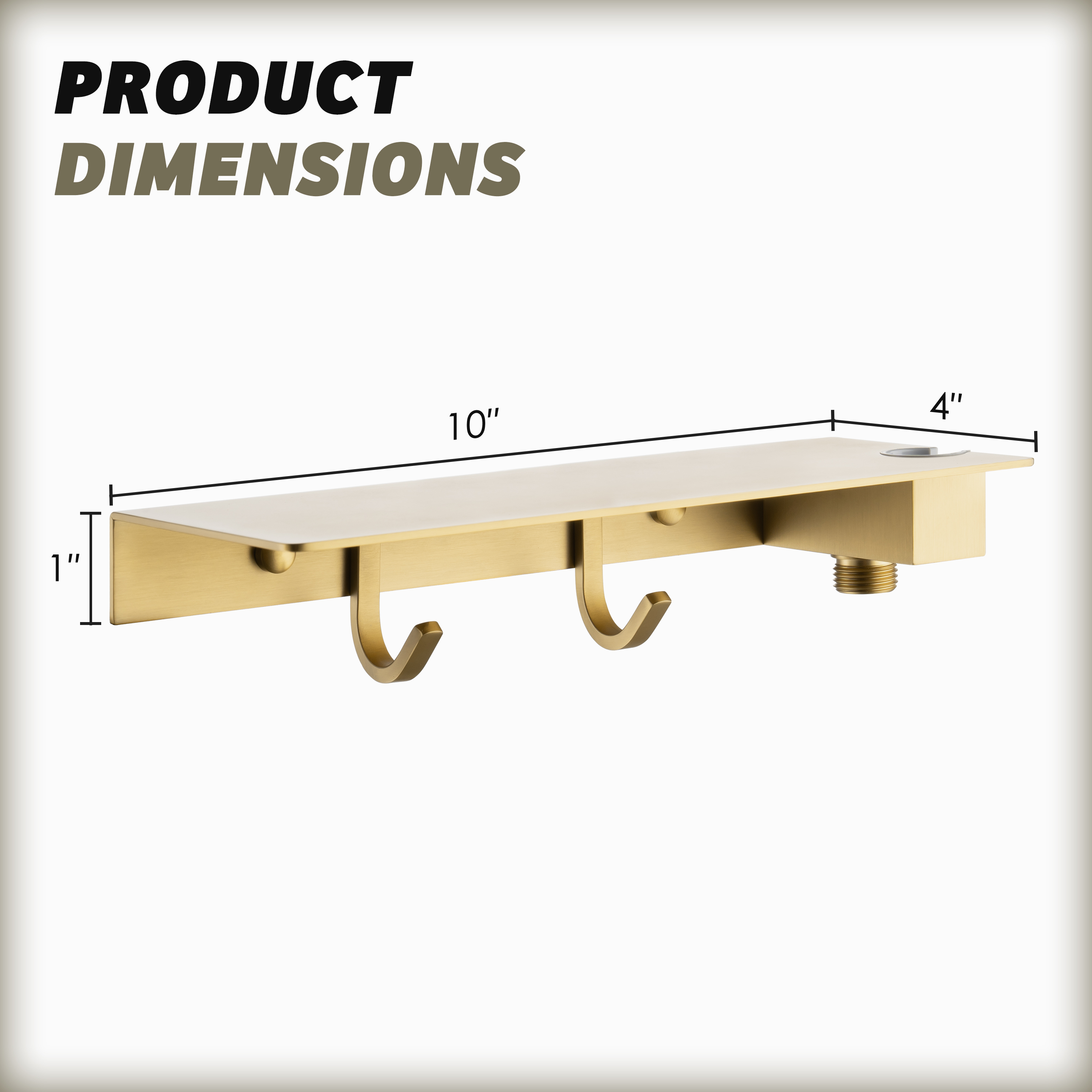 2-in-1 Handheld Shower Holder with Storage Shelf & Hooks