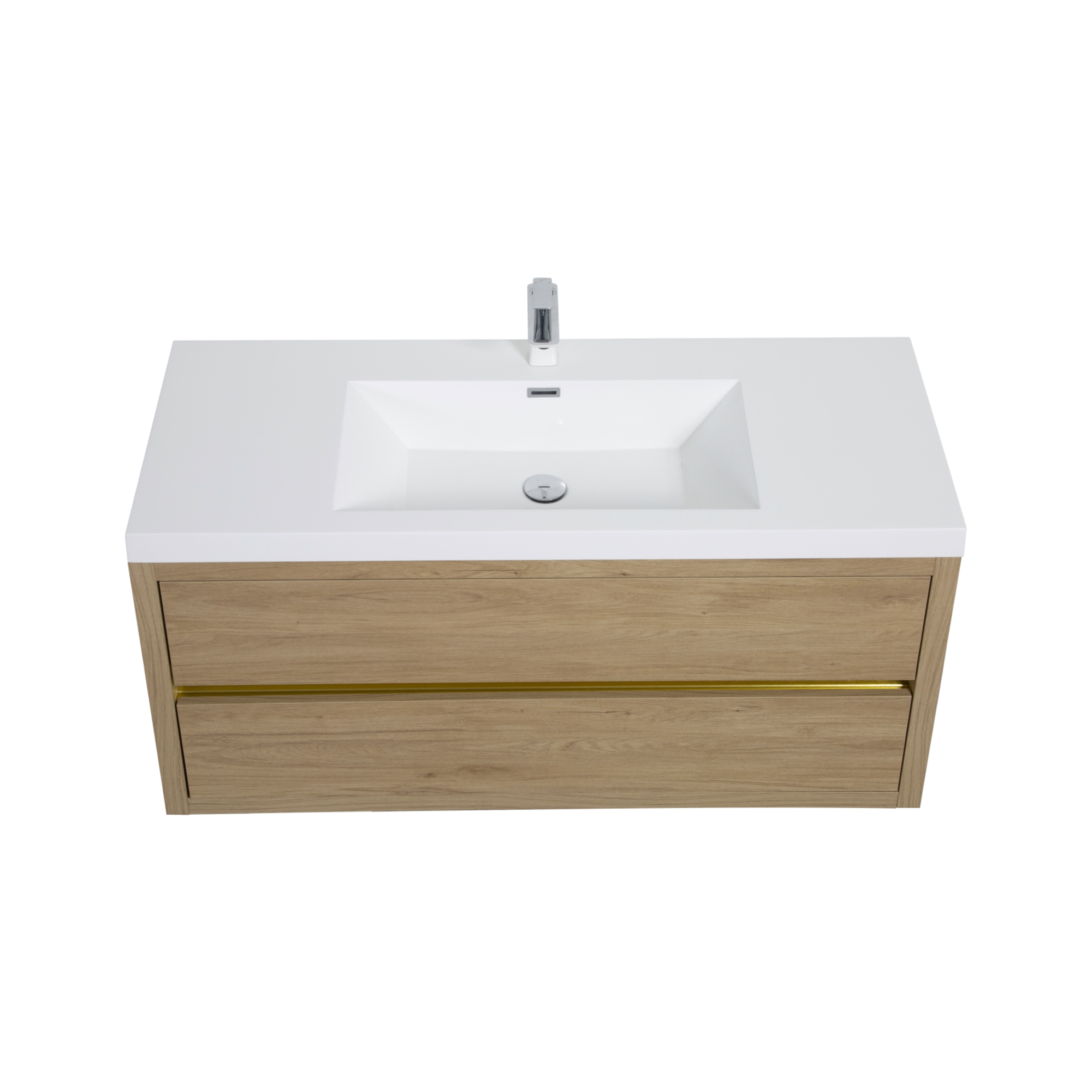 48-inch Floating Bathroom Vanity with Sink Wall-Mounted Bathroom Cabinet