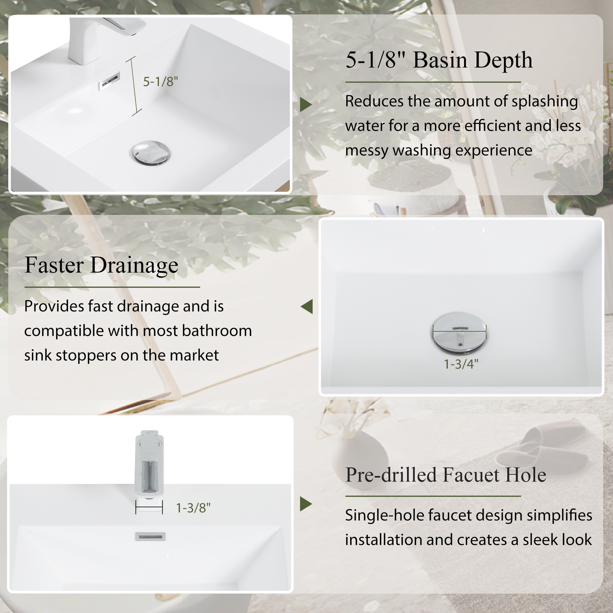 48-inch Floating Bathroom Vanity with Sink Wall-Mounted Bathroom Cabinet